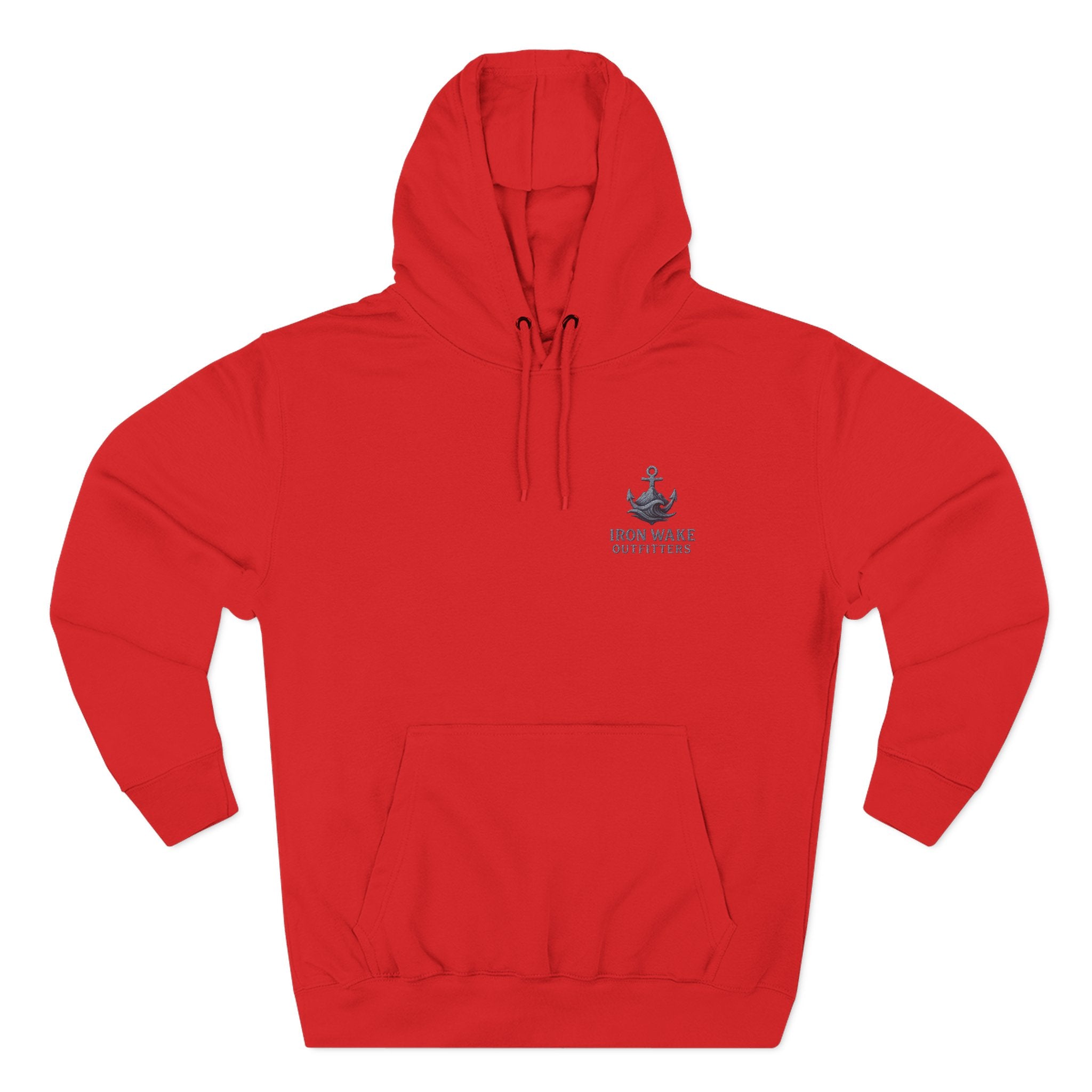 Nautical Anchor Logo Hoodie — Iron Wake Outfitters Chest Emblem