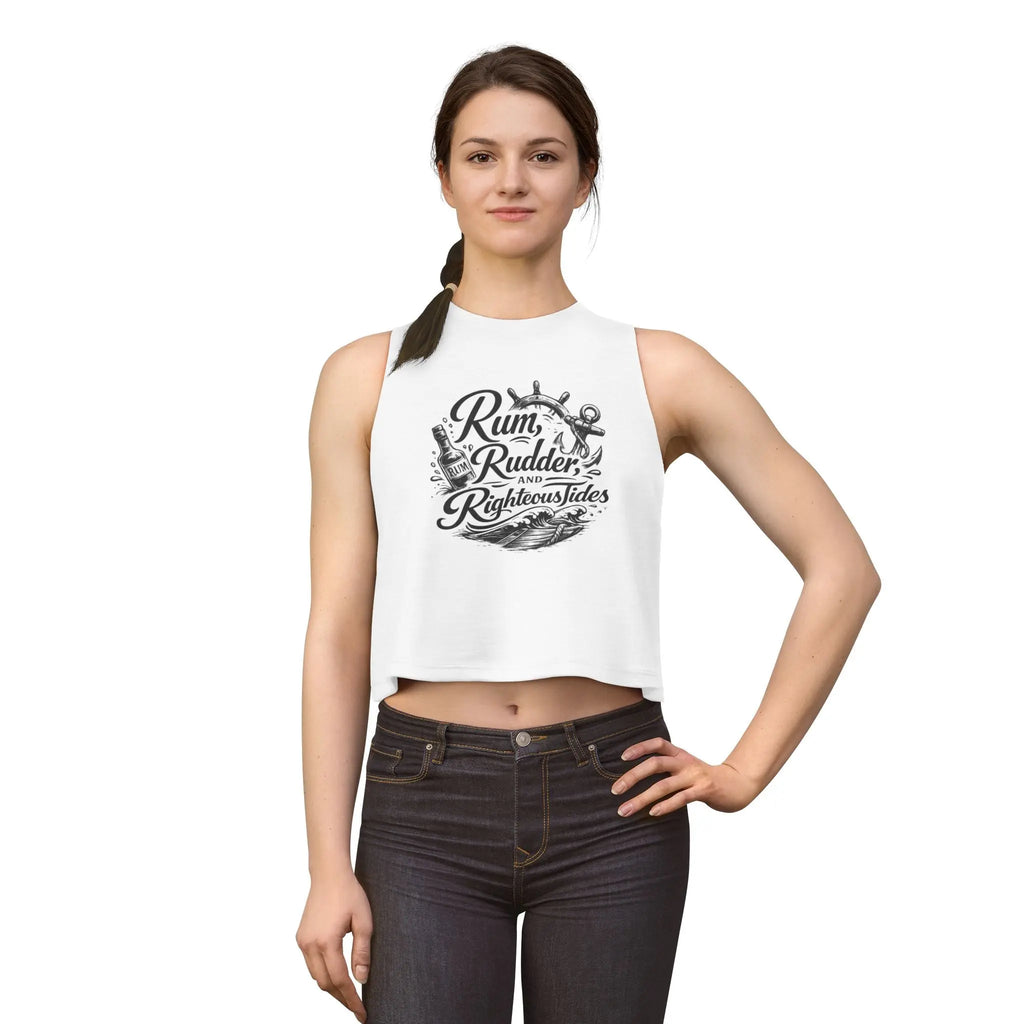 Rum, Rudder & Righteous Tides Crop Top Printify
