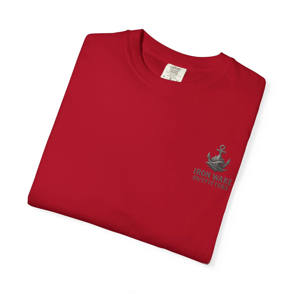 Anchor Logo T-Shirt — Iron Wake Outfitters Chest & Back Graphic Printify