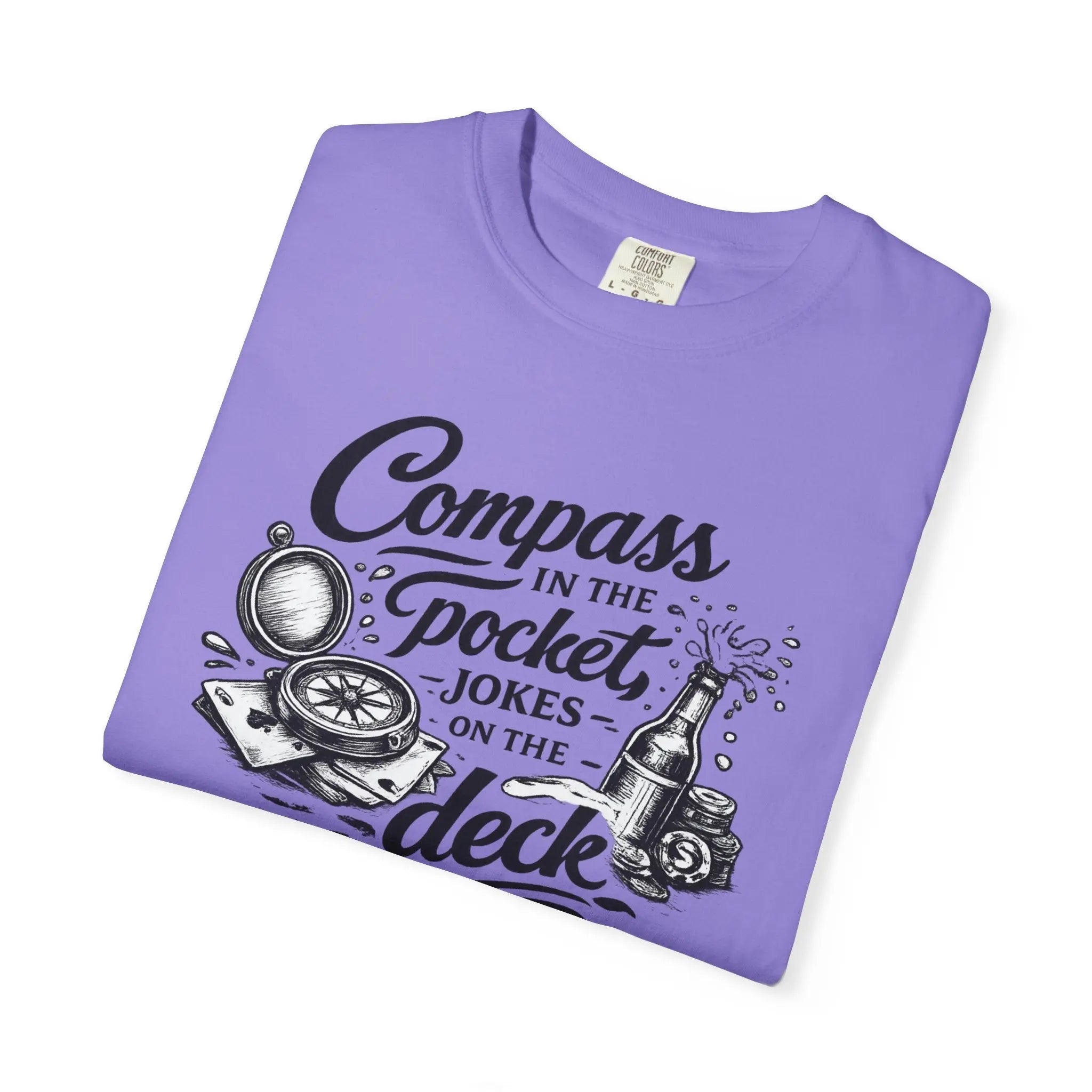 Compass in the Pocket T‑Shirt — Nautical Adventure Graphic Tee Printify