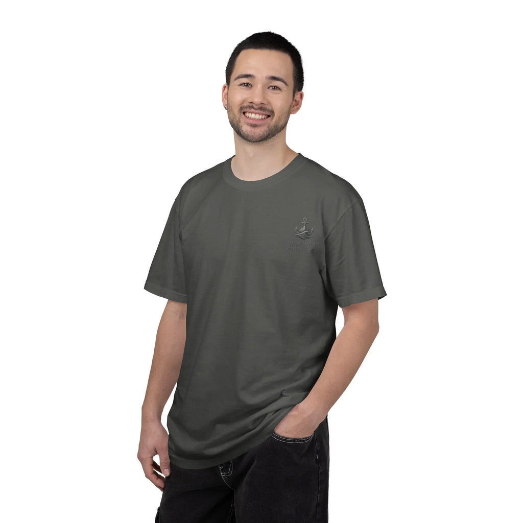 Anchor Logo T-Shirt — Iron Wake Outfitters Chest & Back Graphic Printify