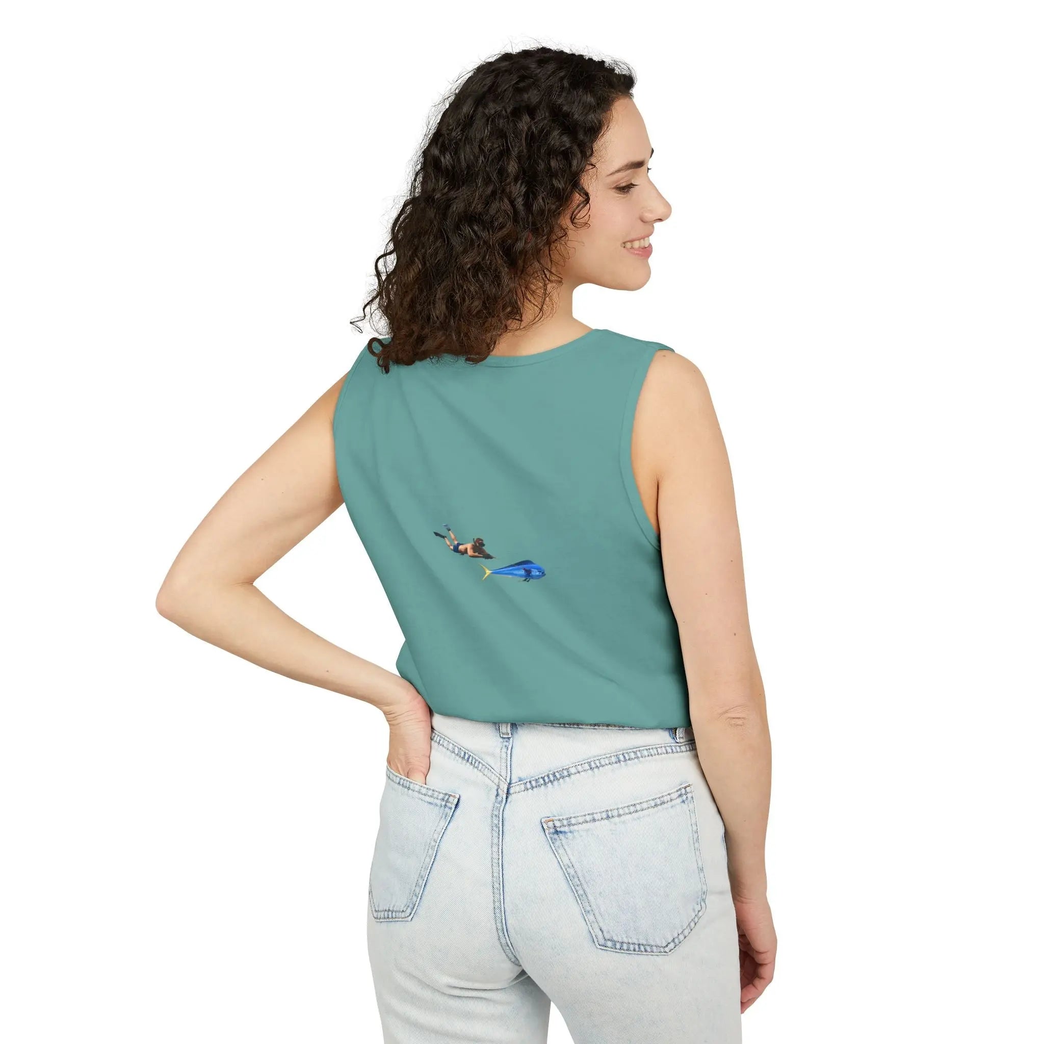 Iron Wake Outfitters Anchor & Surfer Tank Top Printify
