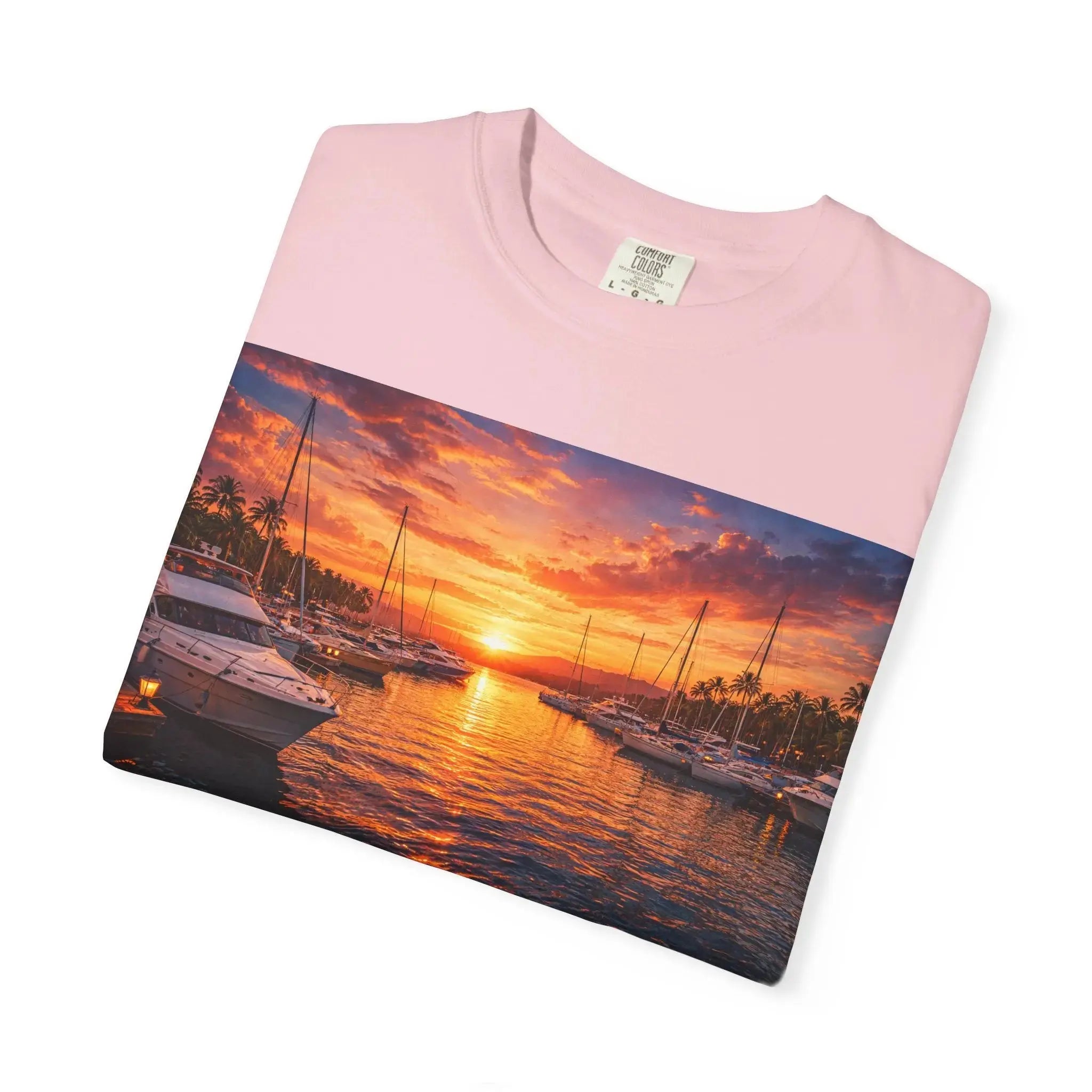 Sunset Sailboat T-Shirt Printify