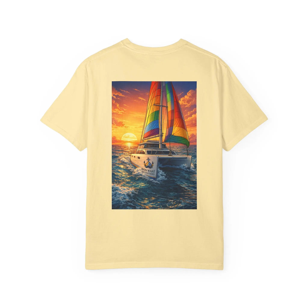 Sunset Sailboat T-Shirt Printify