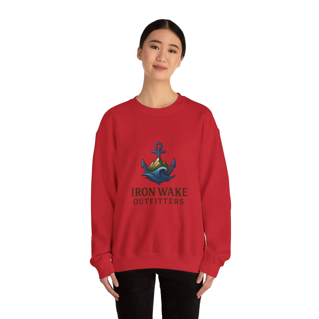 Crewneck Sweatshirt — Iron Wake Outfitters Anchor Logo Printify