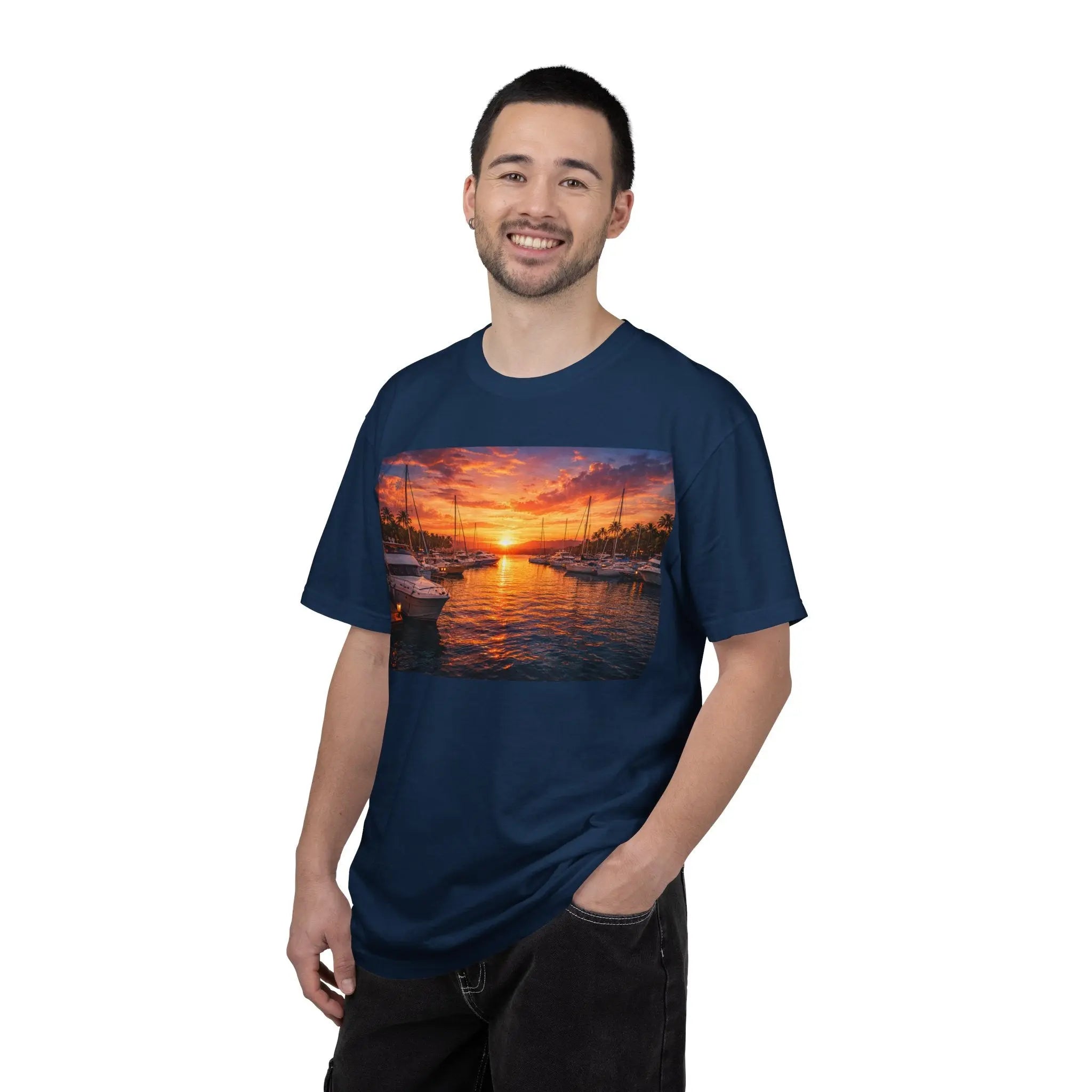 Sunset Sailboat T-Shirt Printify