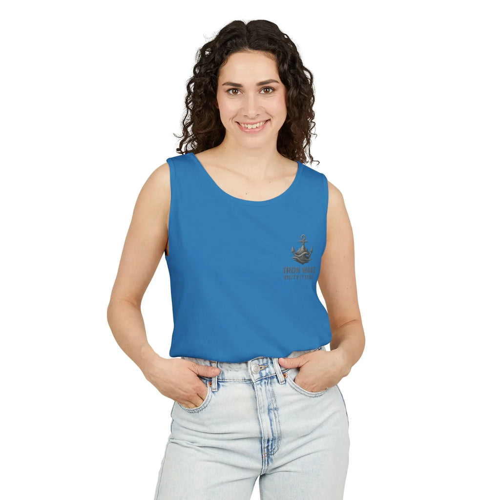 Iron Wake Outfitters Anchor & Surfer Tank Top Printify