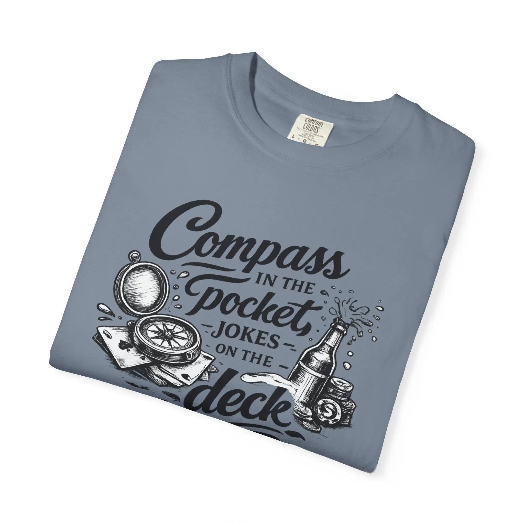 Compass in the Pocket T‑Shirt — Nautical Adventure Graphic Tee Printify
