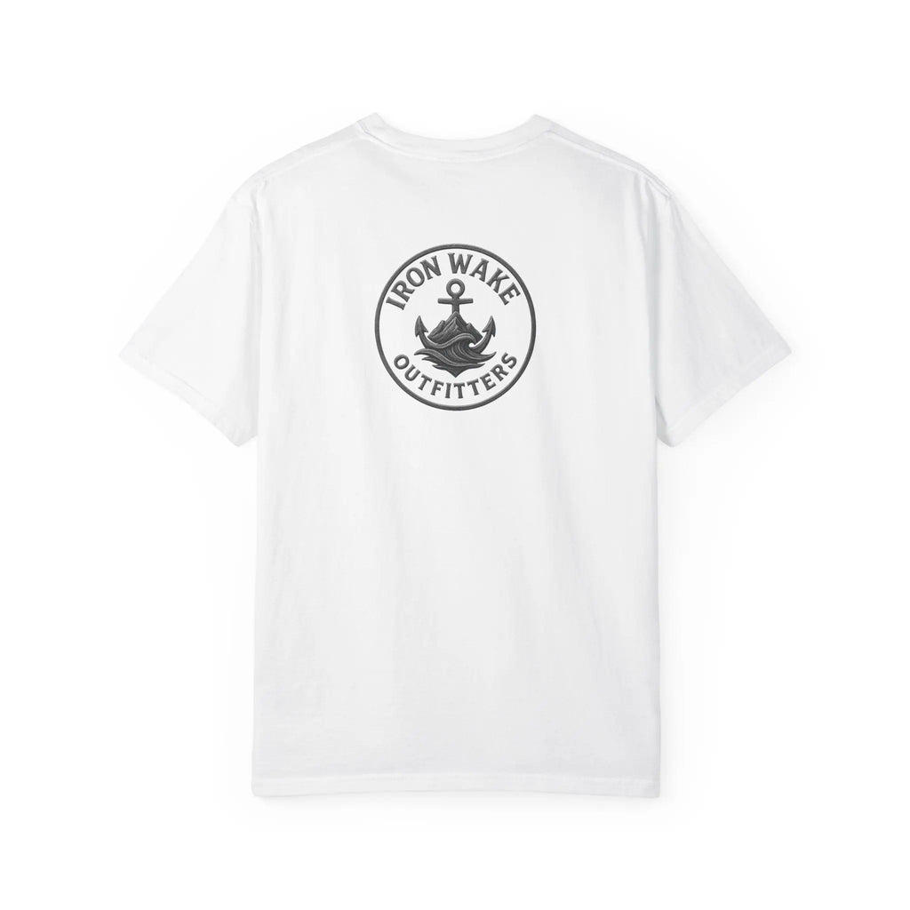 Anchor Logo T-Shirt — Iron Wake Outfitters Chest & Back Graphic Printify