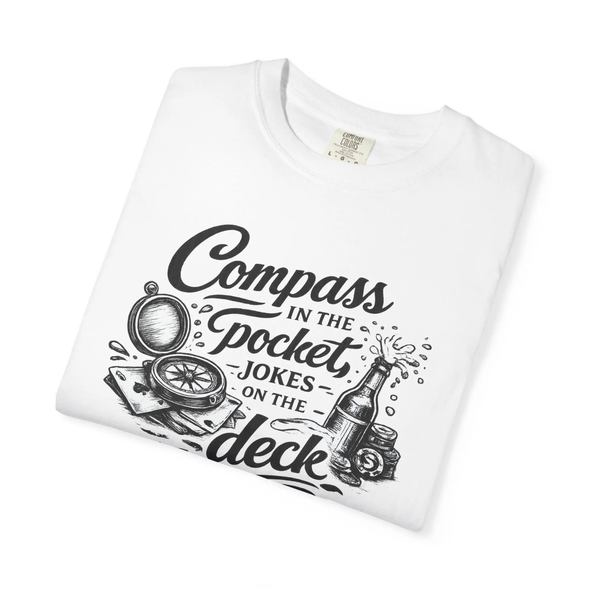 Compass in the Pocket T‑Shirt — Nautical Adventure Graphic Tee Printify