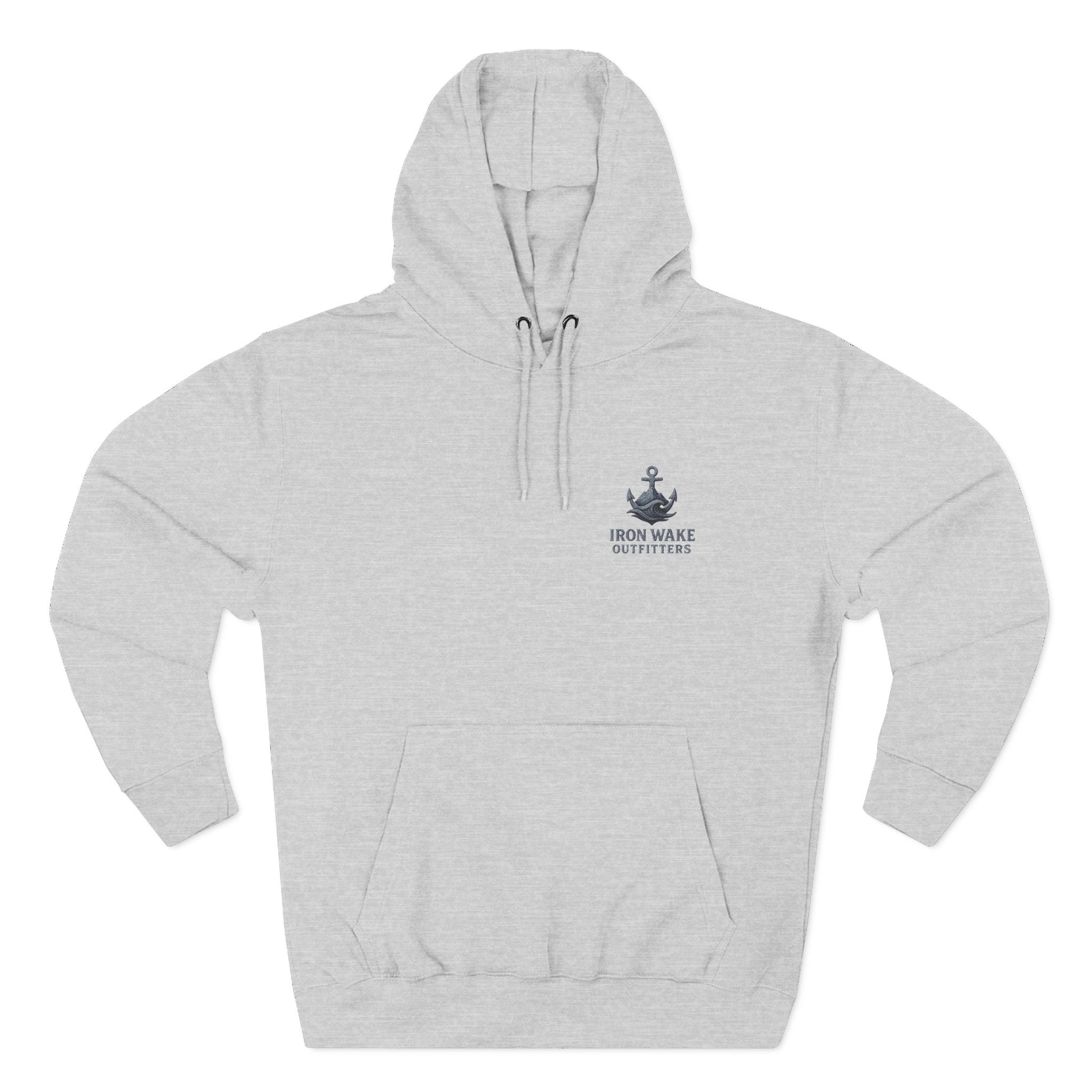 Nautical Anchor Logo Hoodie — Iron Wake Outfitters Chest Emblem