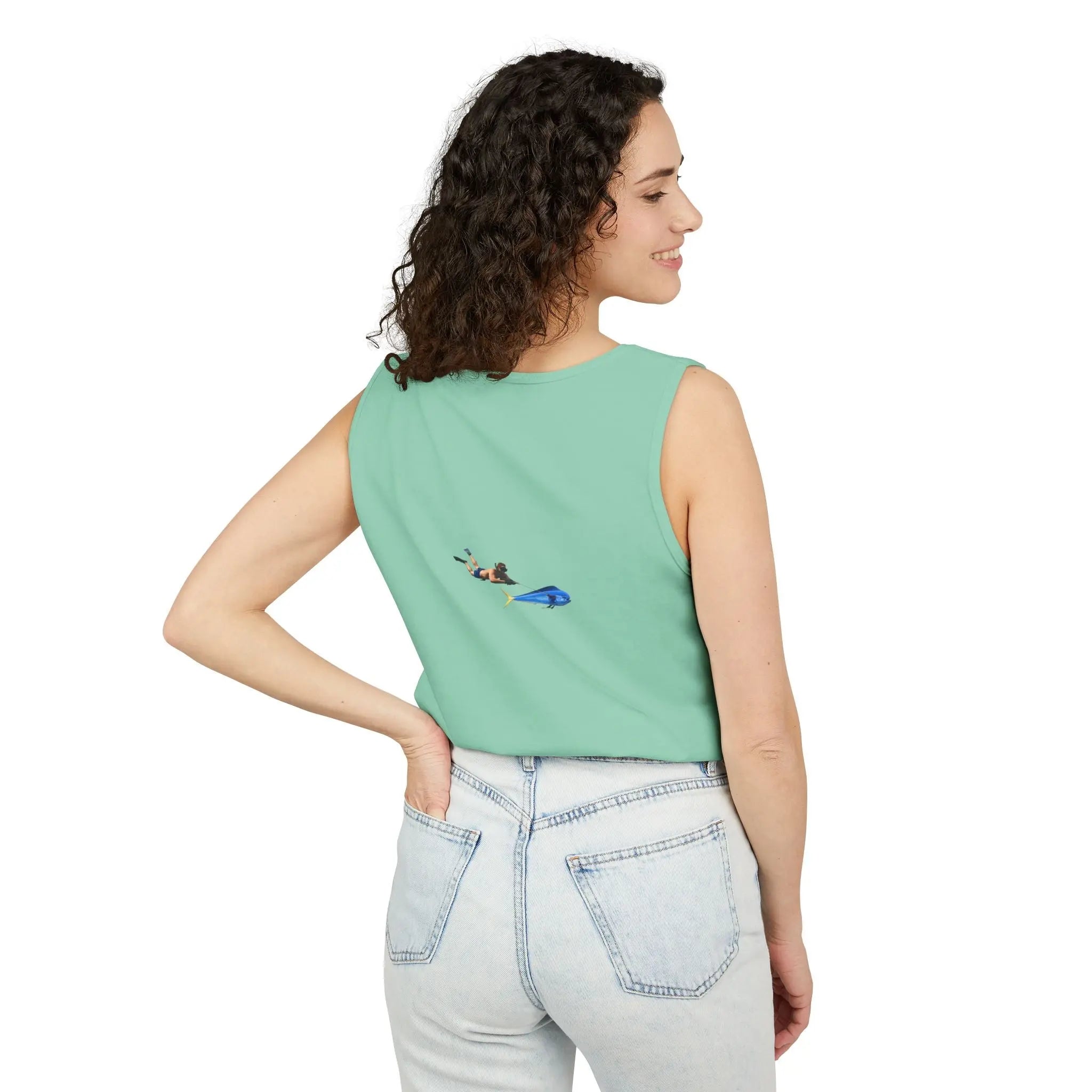 Iron Wake Outfitters Anchor & Surfer Tank Top Printify