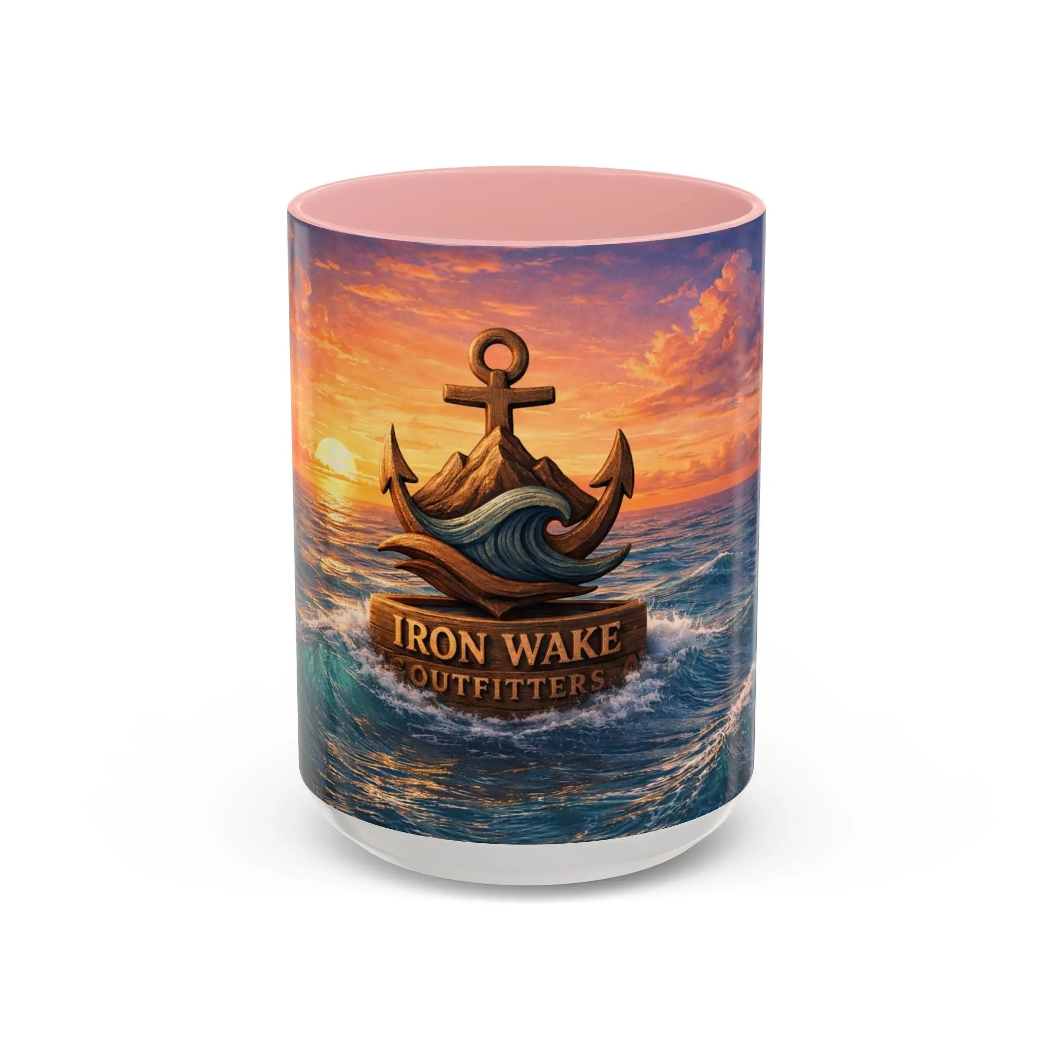 Anchor Sunset Coffee Mug — Iron Wake Outfitters Nautical Travel Mug (11/15oz) Printify