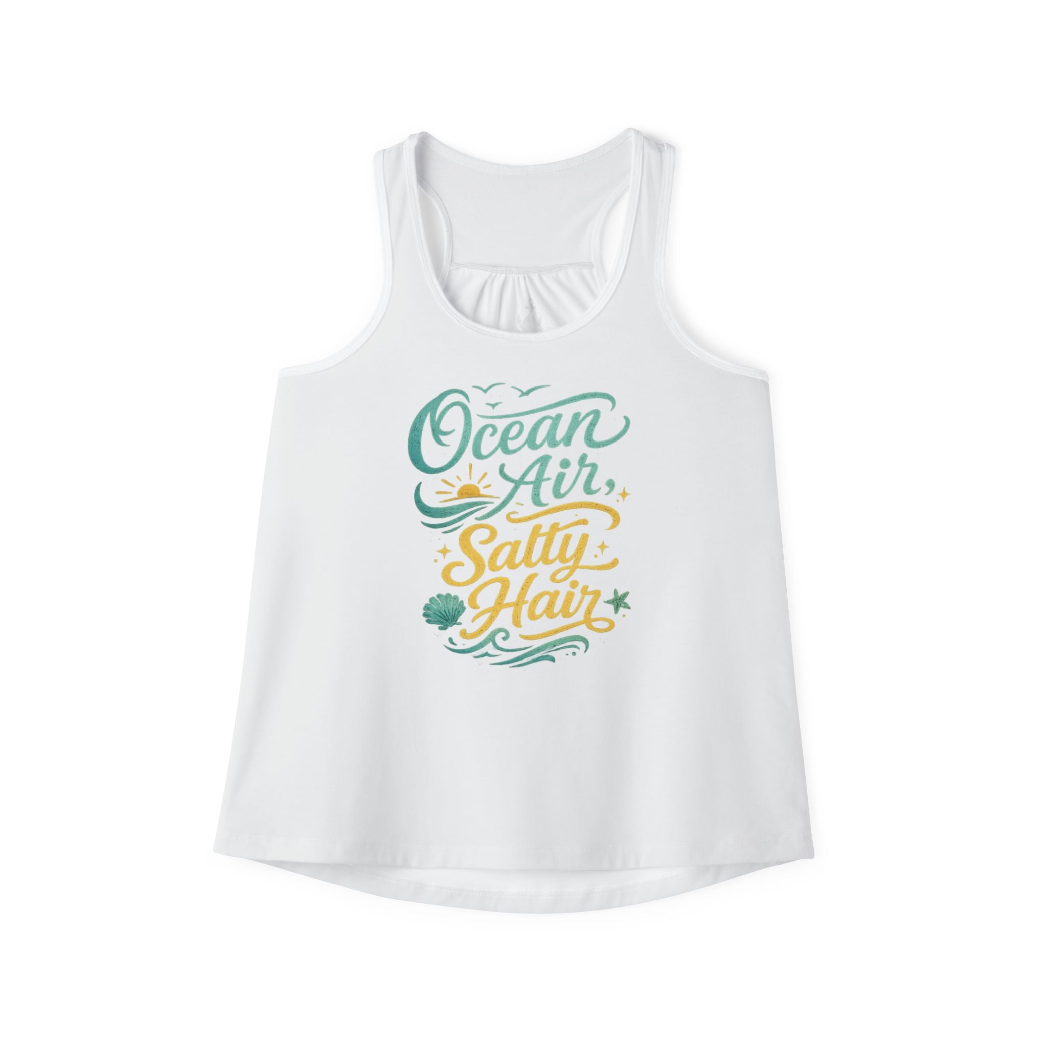 Ocean Air, Salty Hair Women's Tank Top - Beachy Summer Graphic