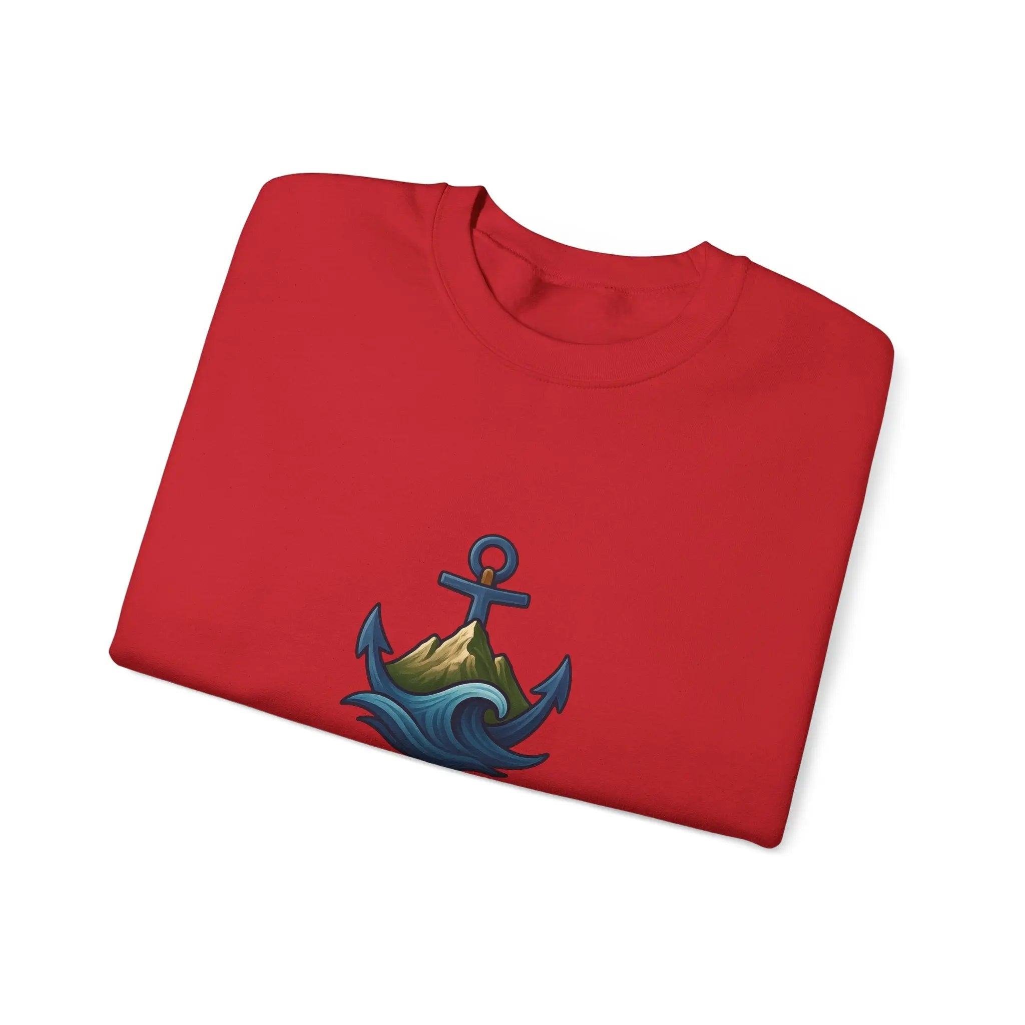 Crewneck Sweatshirt — Iron Wake Outfitters Anchor Logo Printify