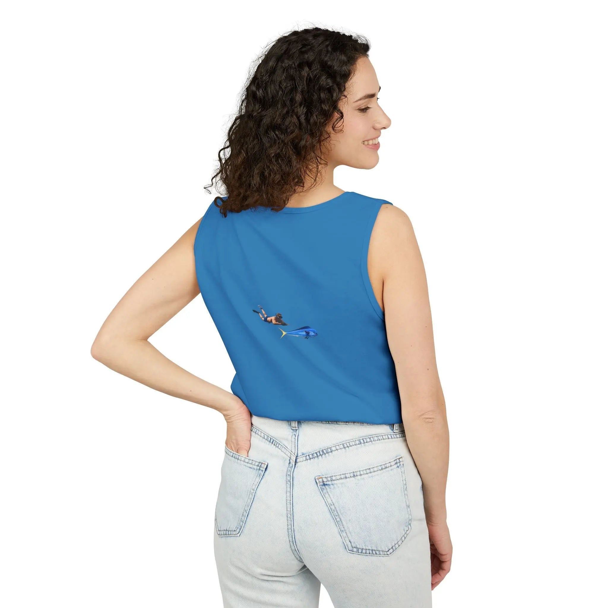 Iron Wake Outfitters Anchor & Surfer Tank Top Printify