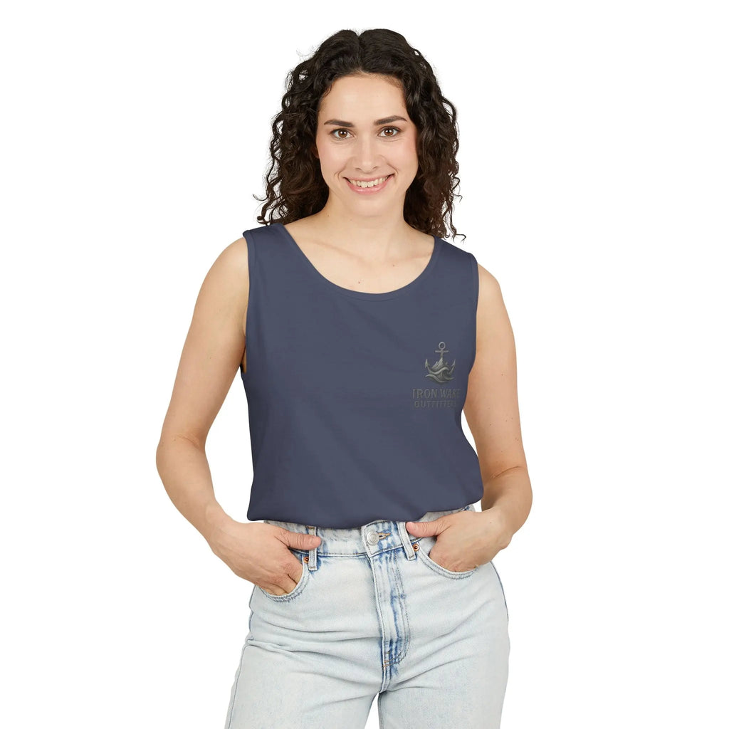 Iron Wake Outfitters Anchor & Surfer Tank Top Printify