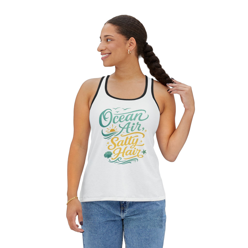 Ocean Air, Salty Hair Women's Tank Top - Beachy Summer Graphic