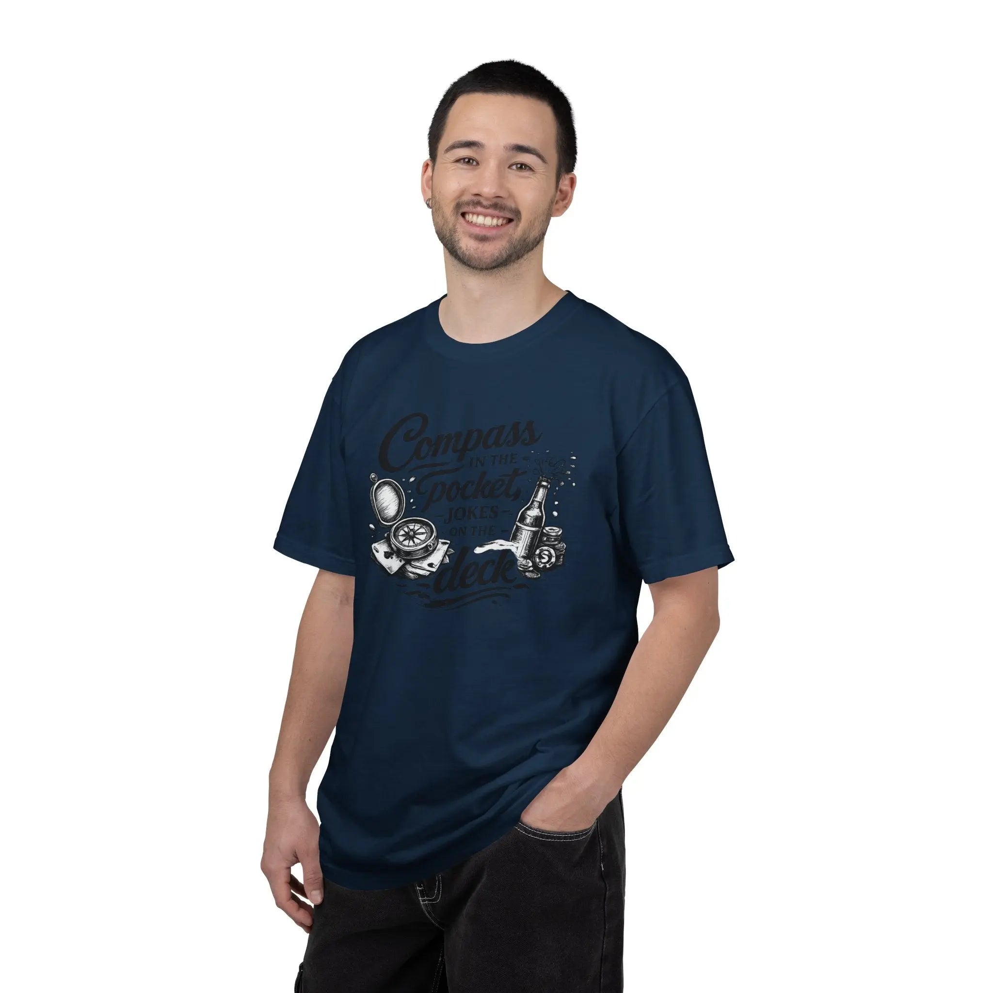 Compass in the Pocket T‑Shirt — Nautical Adventure Graphic Tee Printify