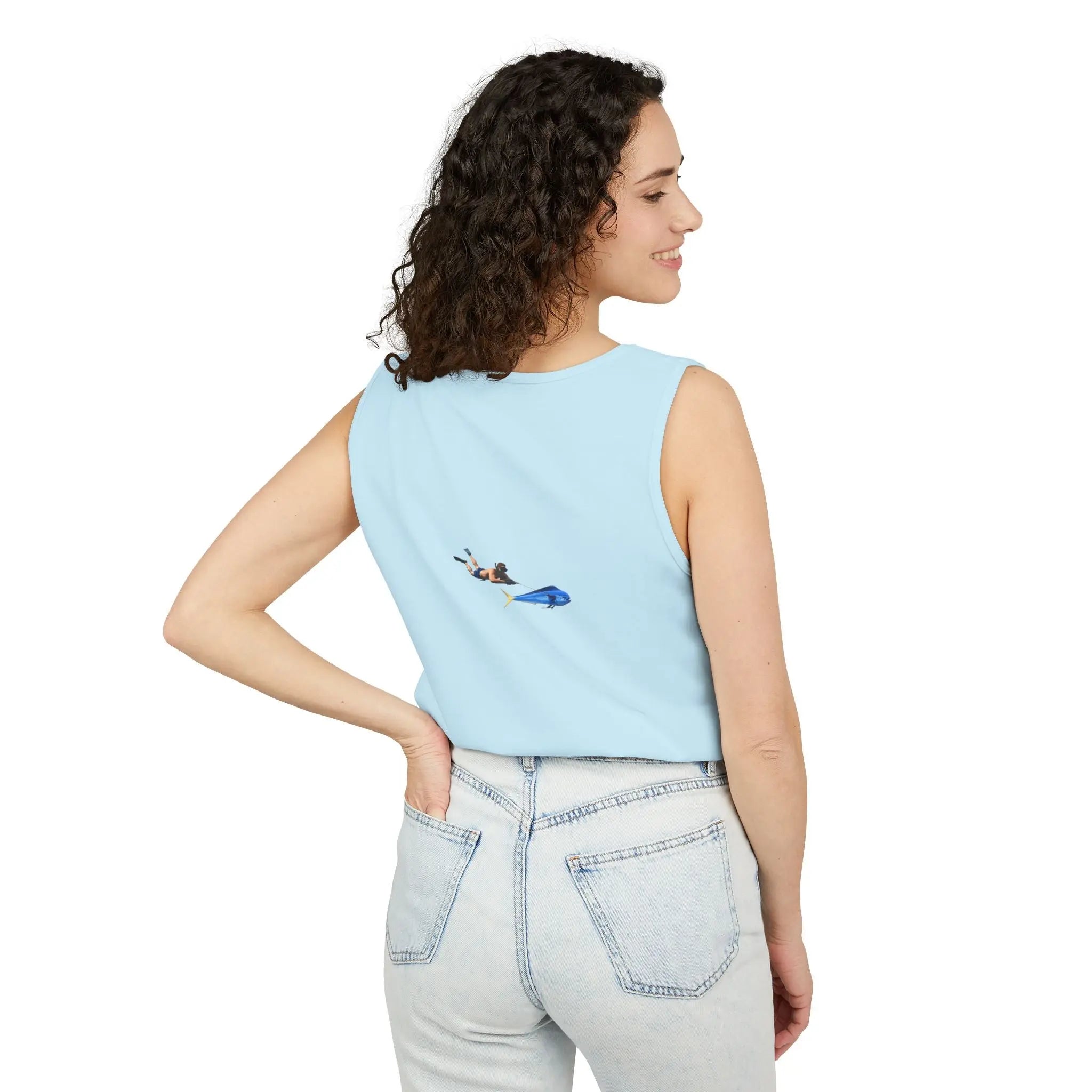 Iron Wake Outfitters Anchor & Surfer Tank Top Printify