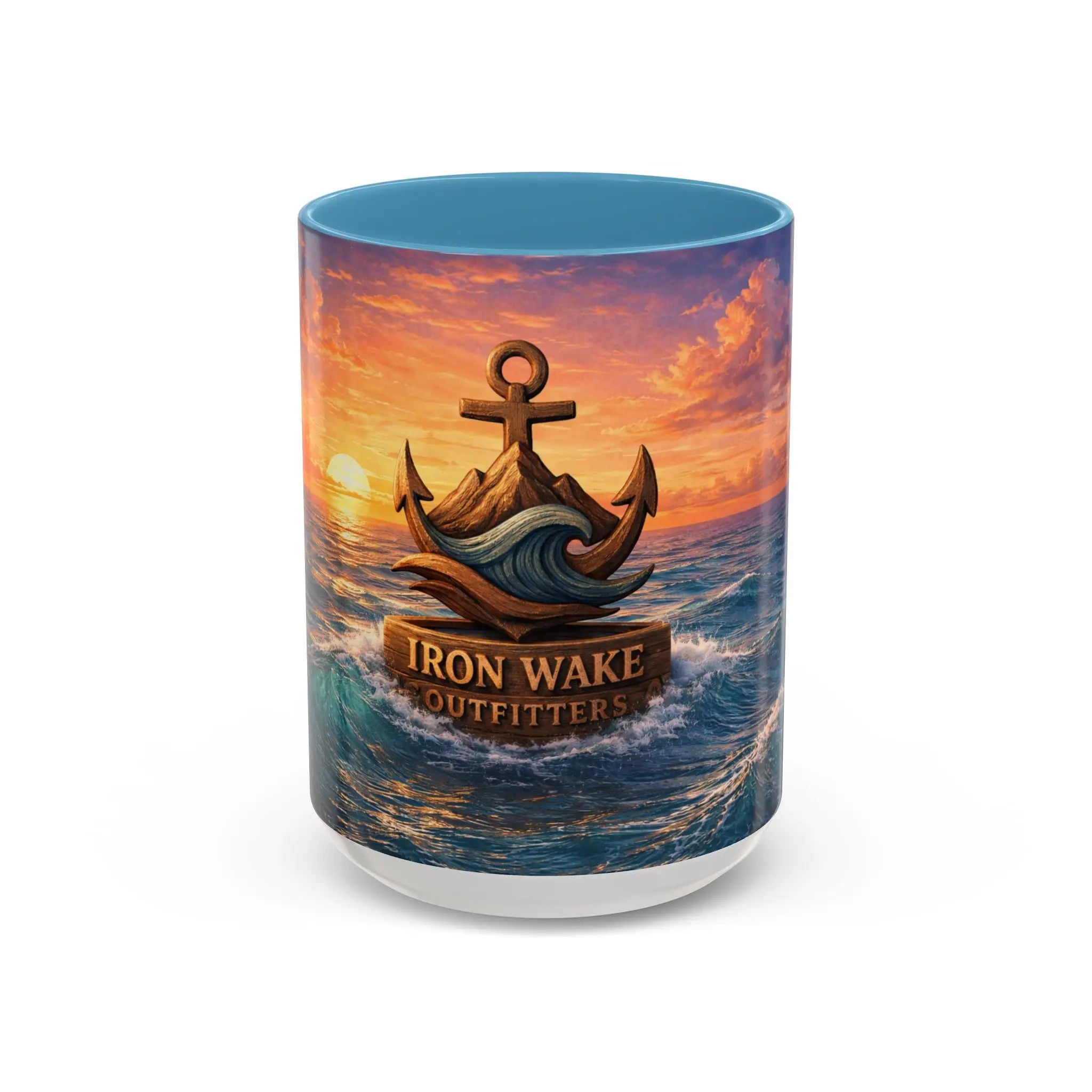 Anchor Sunset Coffee Mug — Iron Wake Outfitters Nautical Travel Mug (11/15oz) Printify