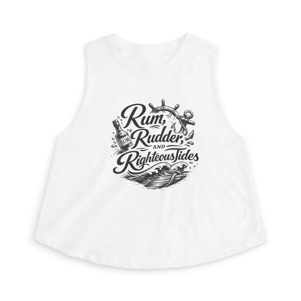 Rum, Rudder & Righteous Tides Crop Top Printify