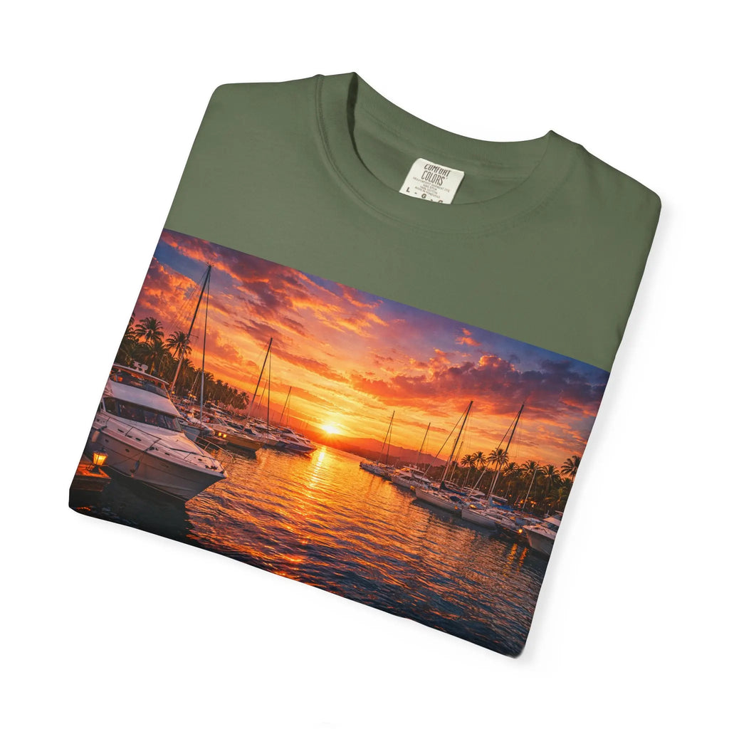 Sunset Sailboat T-Shirt Printify
