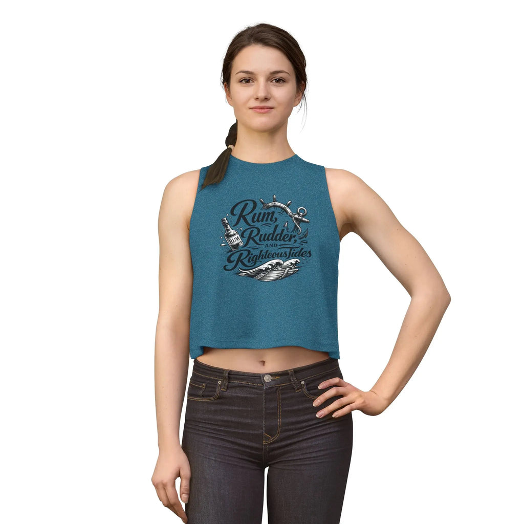 Rum, Rudder & Righteous Tides Crop Top Printify