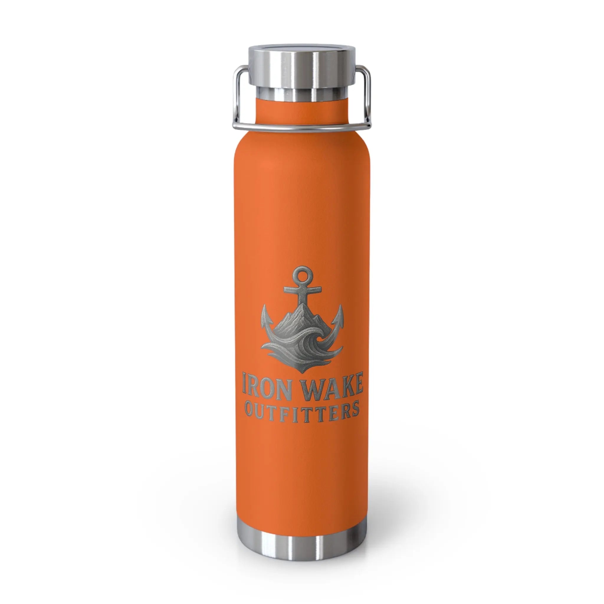 Insulated 22oz Water Bottle - Iron Wake Outfitters Anchor Logo Printify