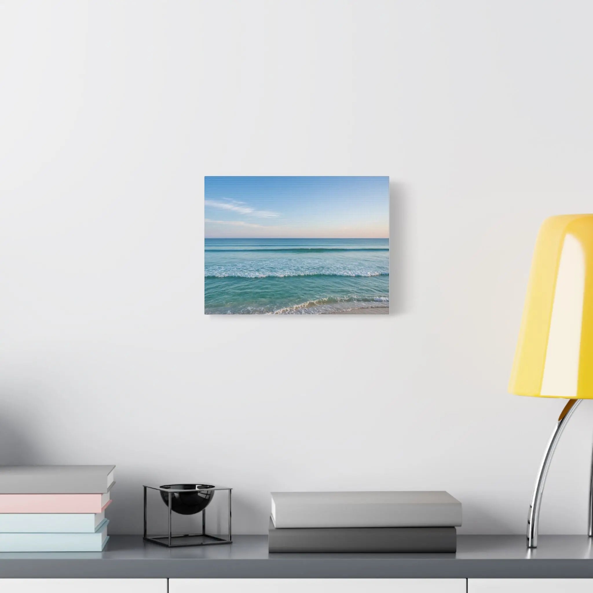 Ocean Waves Satin Canvas Print — Stretched Coastal Wall Art Printify