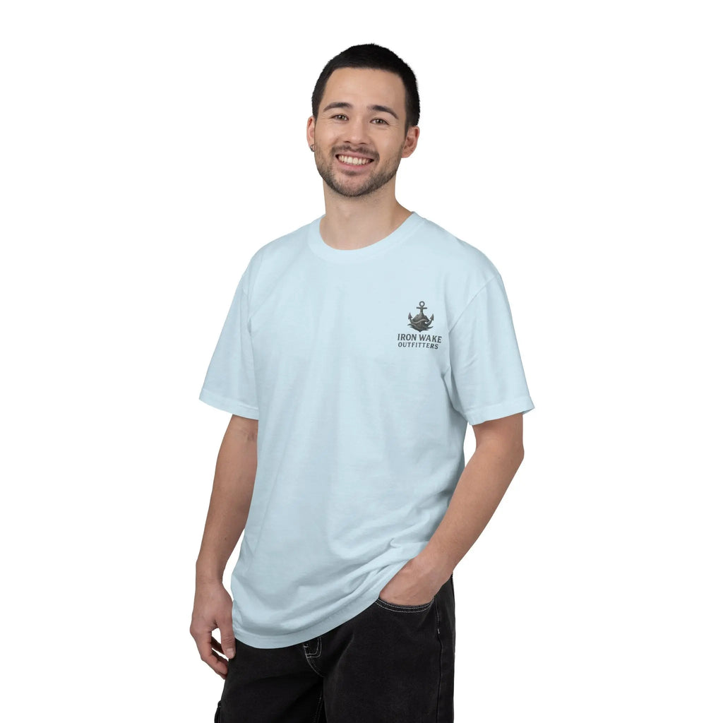 Anchor Logo T-Shirt — Iron Wake Outfitters Chest & Back Graphic Printify