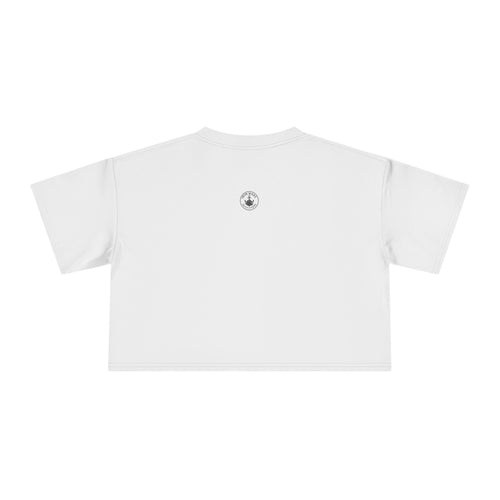 Buoyant By Nature Women's Crop Tee – Nautical Script Beach Shirt