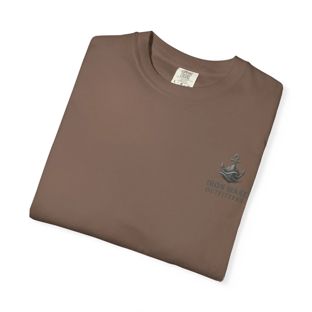 Anchor Logo T-Shirt — Iron Wake Outfitters Chest & Back Graphic Printify