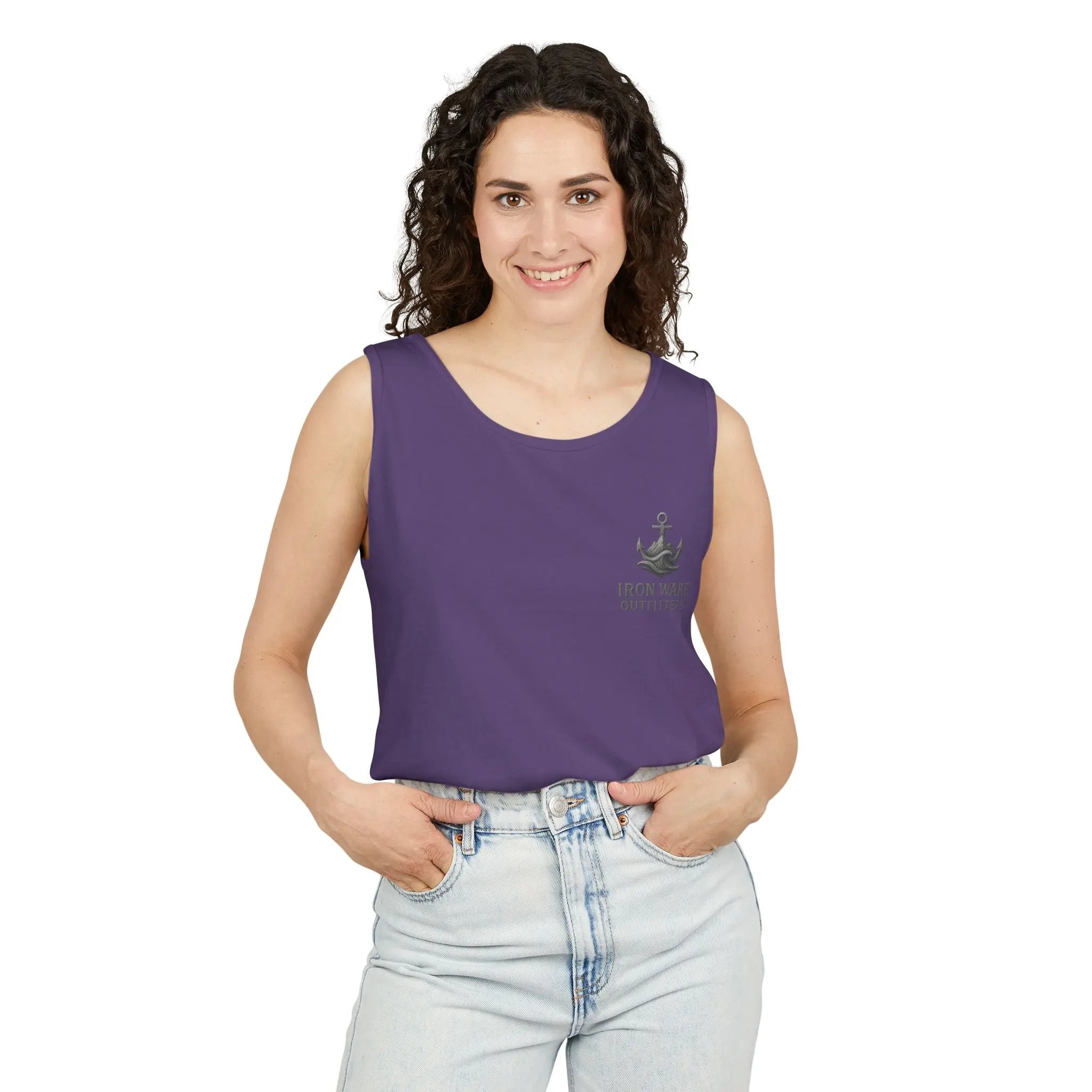 Iron Wake Outfitters Anchor & Surfer Tank Top Printify