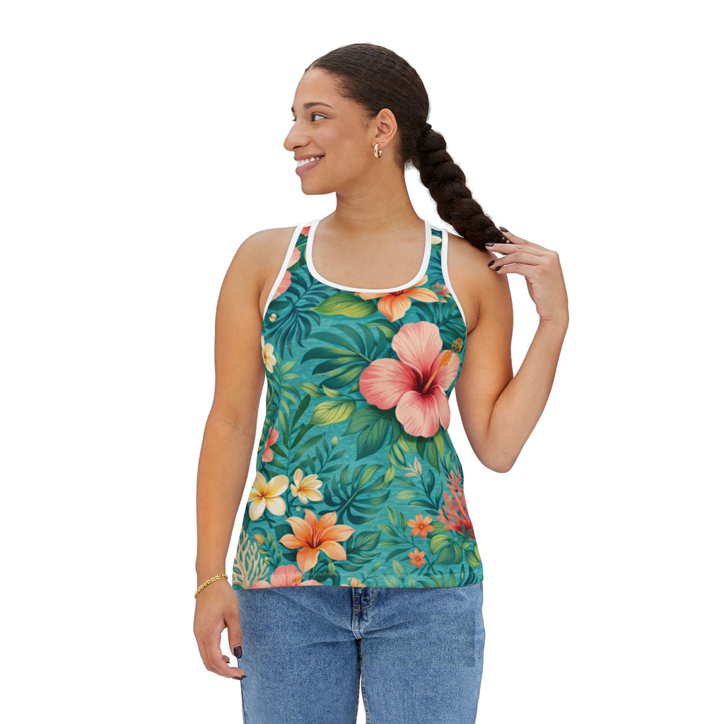 Tropical Floral Tank Top – Hibiscus All-Over Print