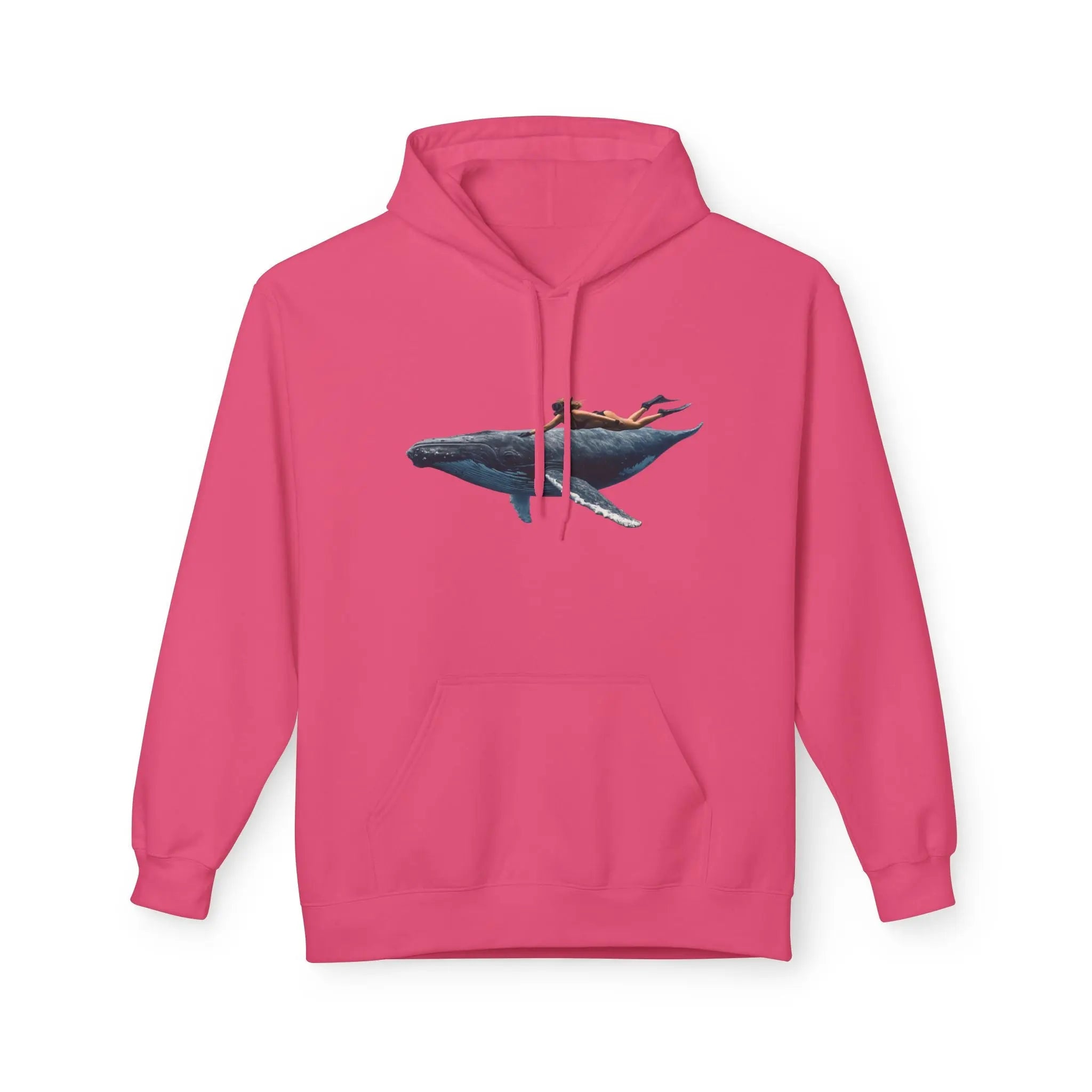 Whale Rider Hoodie — Surreal Ocean Art Pullover for Beach Lovers Printify