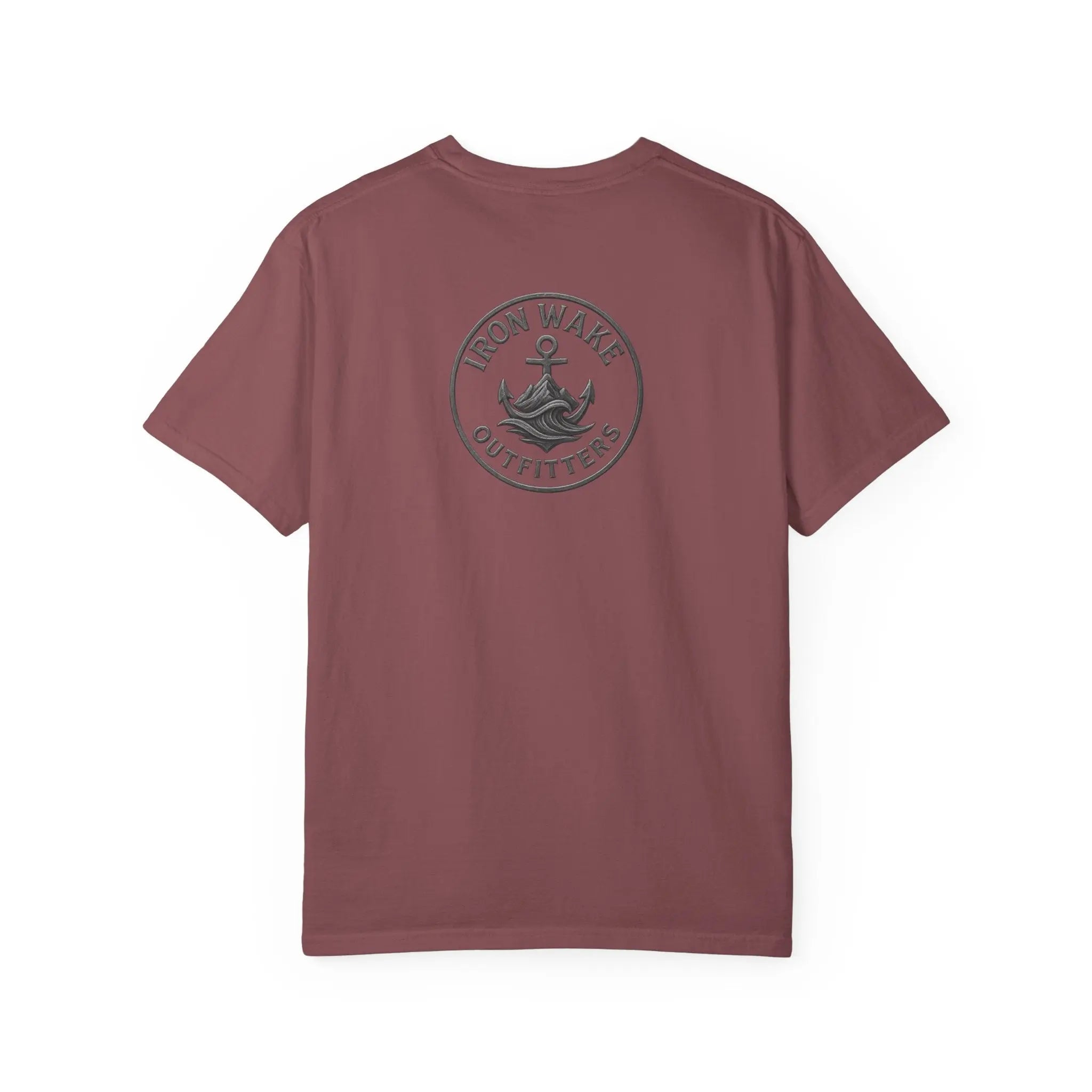 Anchor Logo T-Shirt — Iron Wake Outfitters Chest & Back Graphic Printify