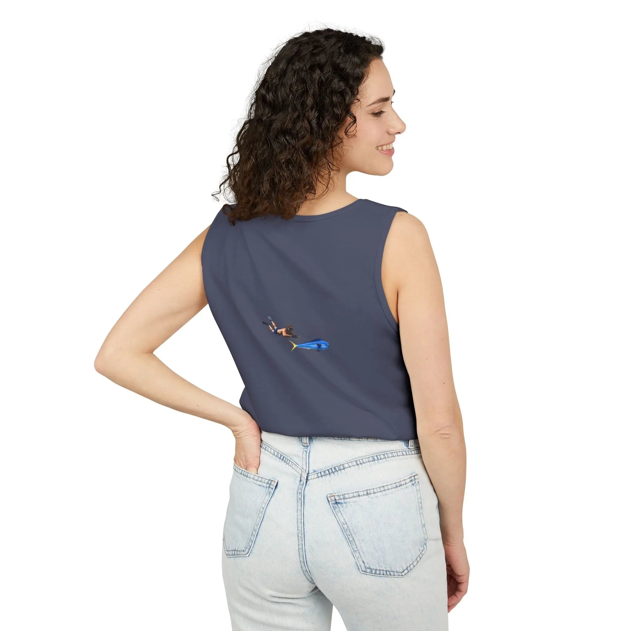 Iron Wake Outfitters Anchor & Surfer Tank Top Printify