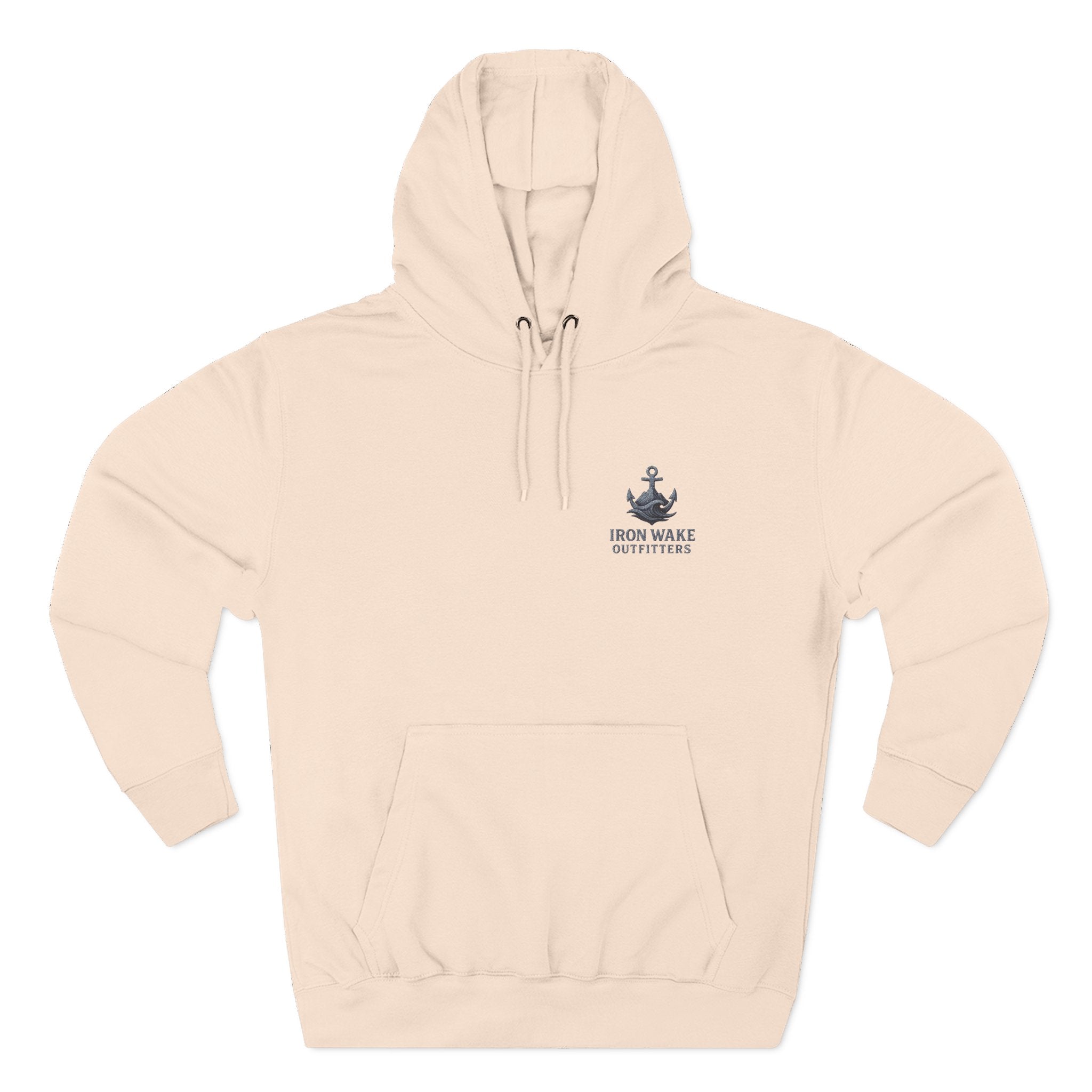 Nautical Anchor Logo Hoodie — Iron Wake Outfitters Chest Emblem