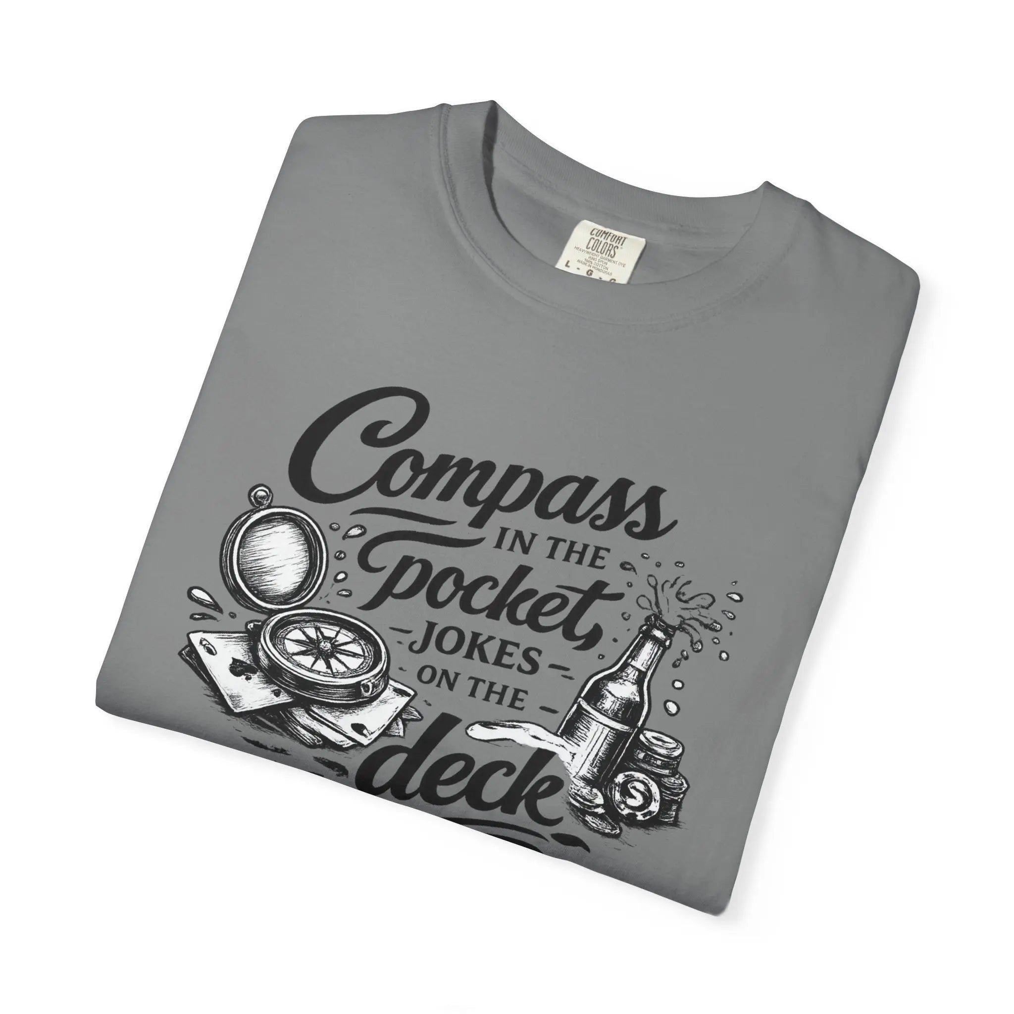 Compass in the Pocket T‑Shirt — Nautical Adventure Graphic Tee Printify