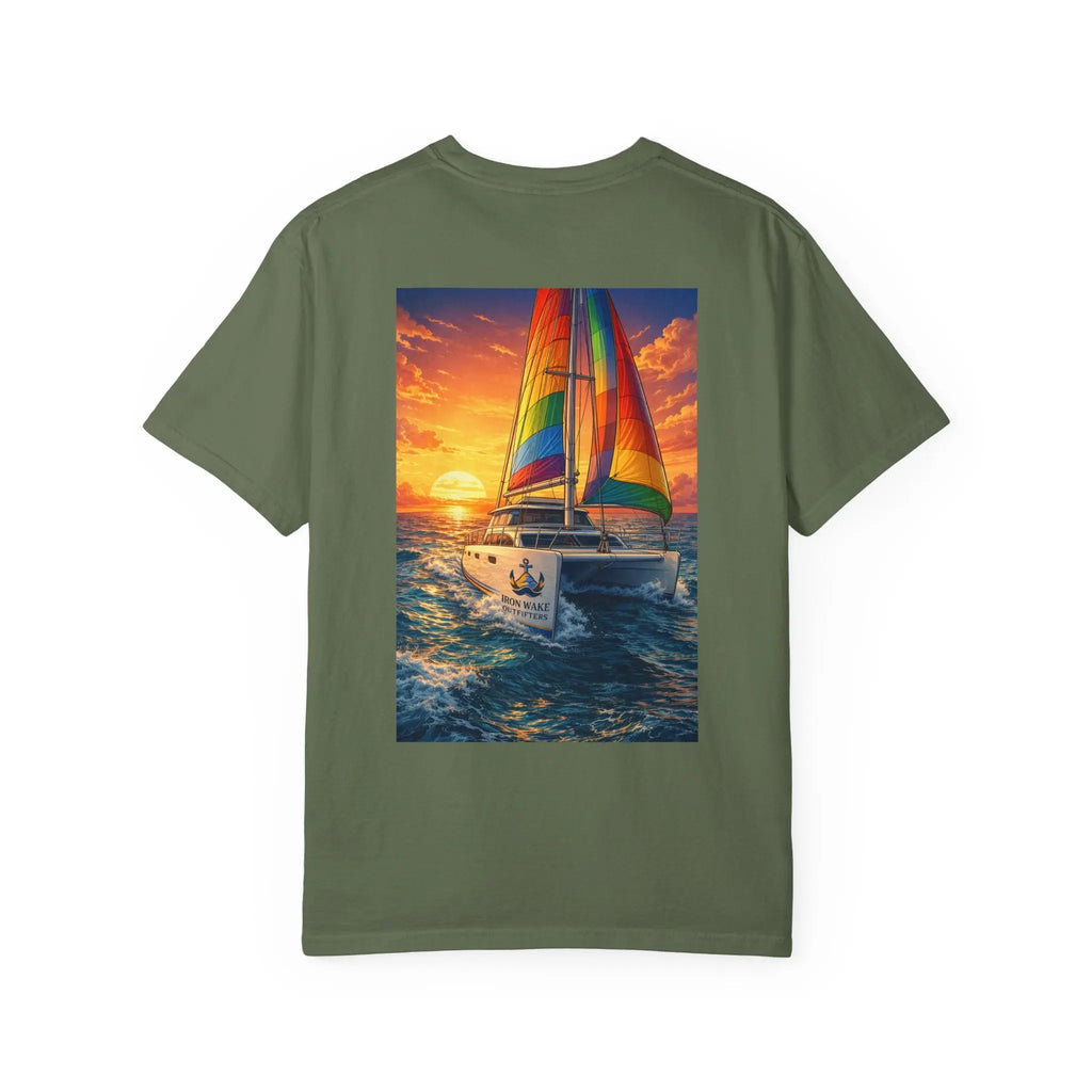 Sunset Sailboat T-Shirt Printify