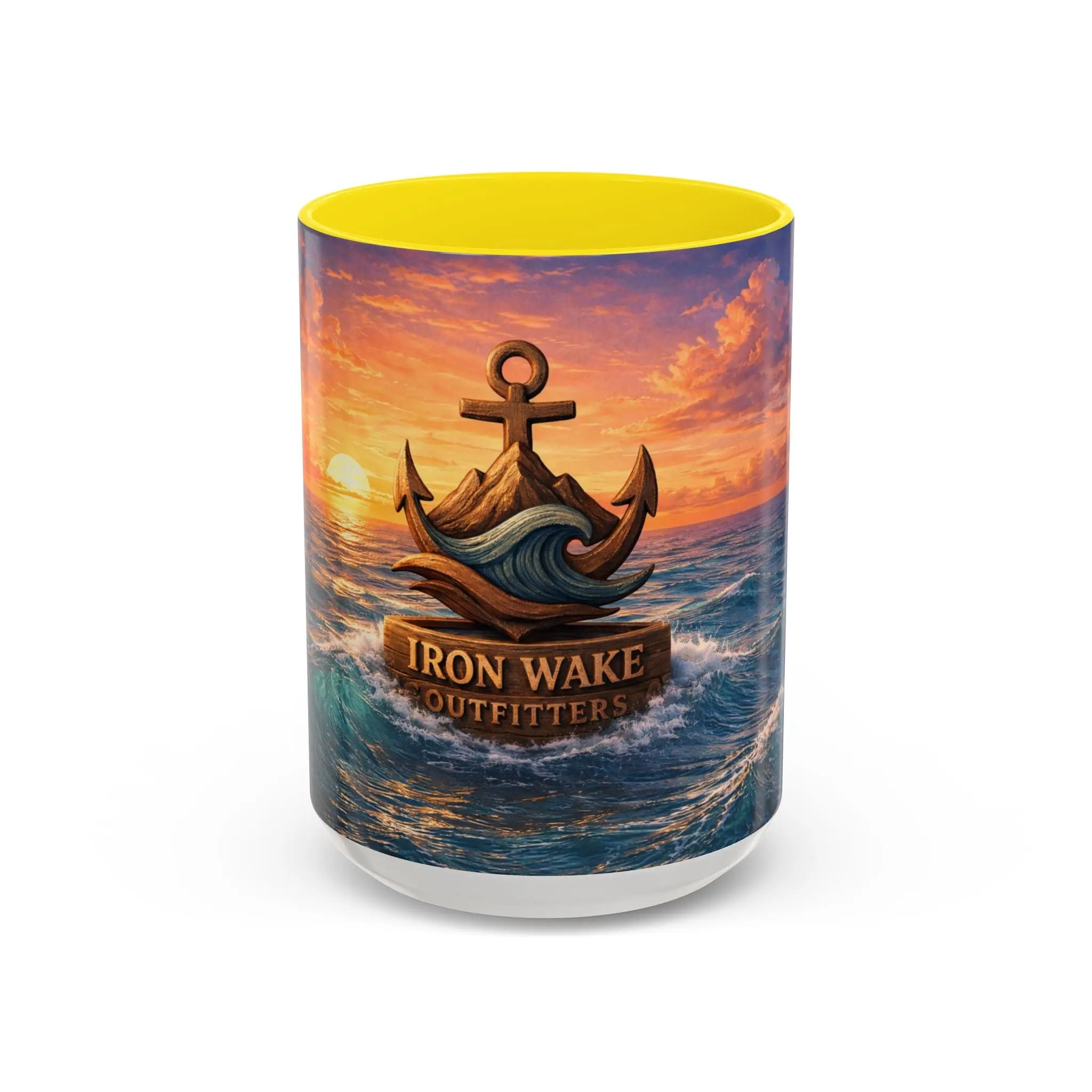 Anchor Sunset Coffee Mug — Iron Wake Outfitters Nautical Travel Mug (11/15oz) Printify