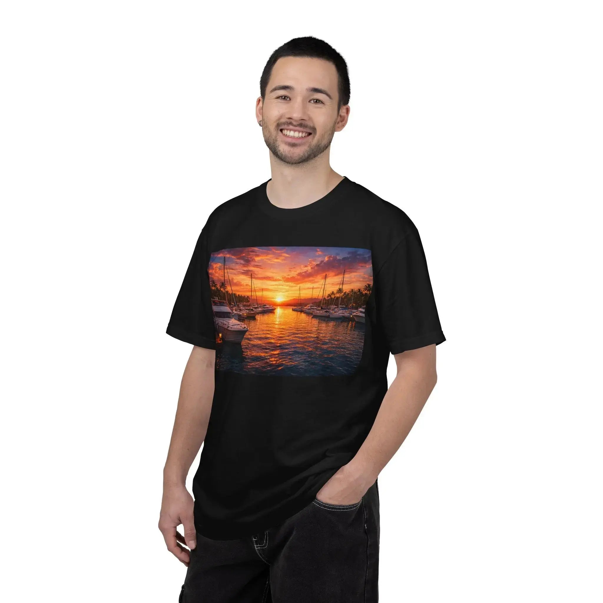 Sunset Sailboat T-Shirt Printify