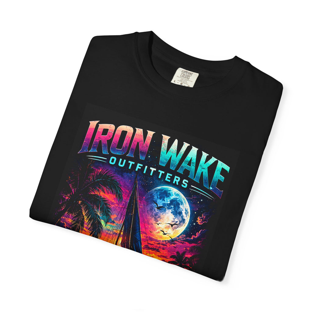 Sailboat Sunset T-Shirt — "Iron Wake Outfitters" Born For The Water