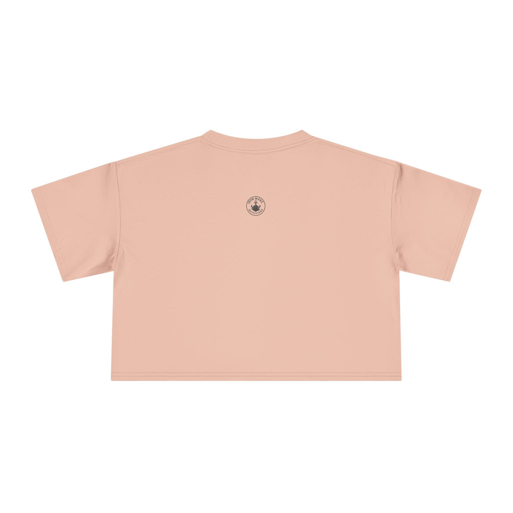 Buoyant By Nature Women's Crop Tee – Nautical Script Beach Shirt