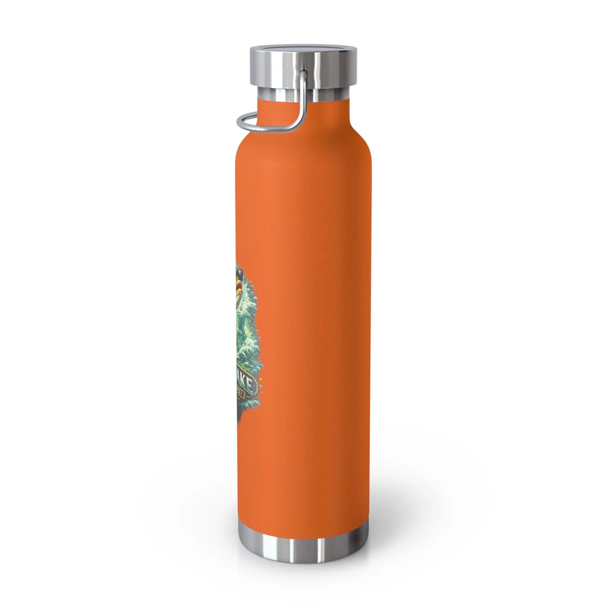 22oz Copper Vacuum Insulated Water Bottle — Fishing Bass Adventure Design Printify