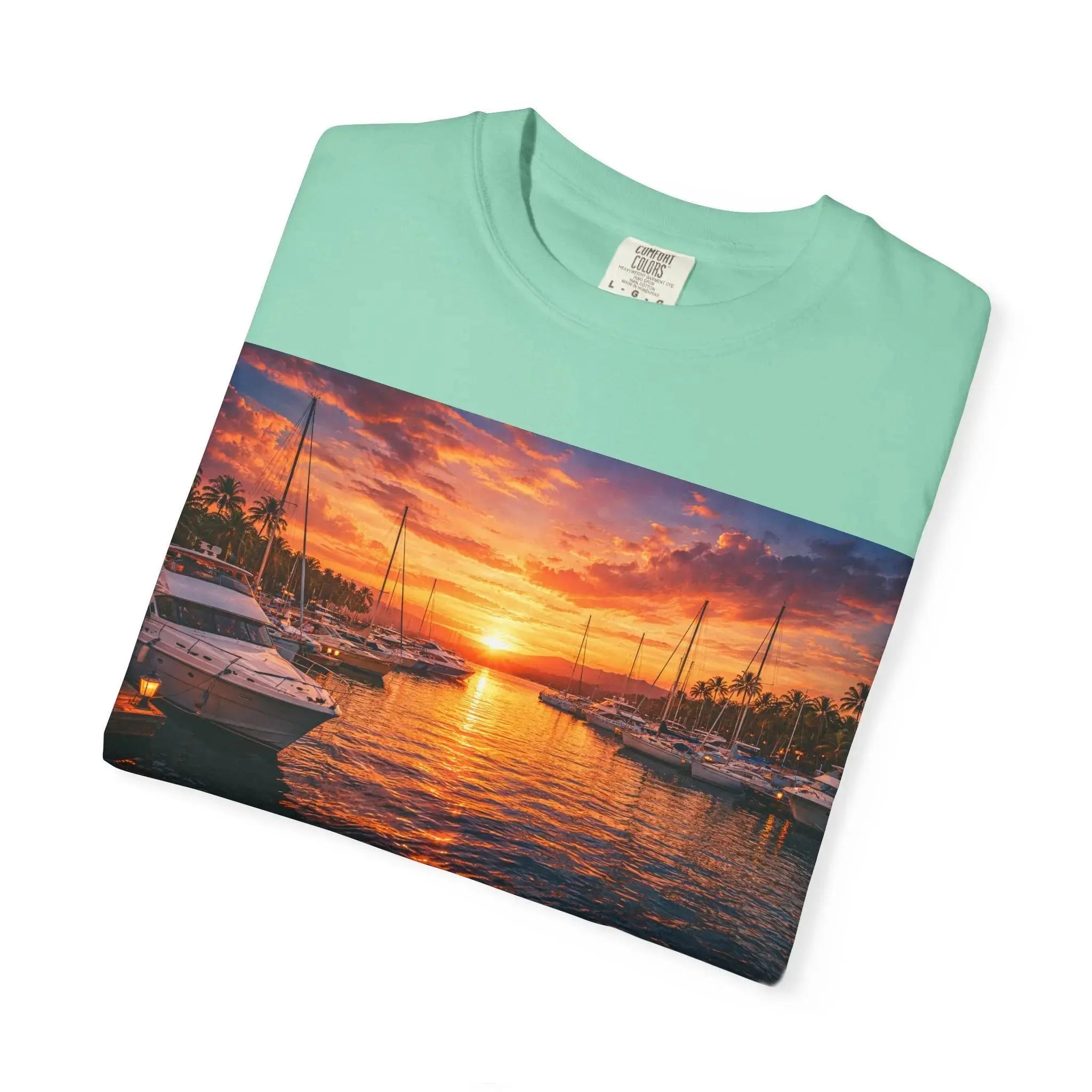 Sunset Sailboat T-Shirt Printify