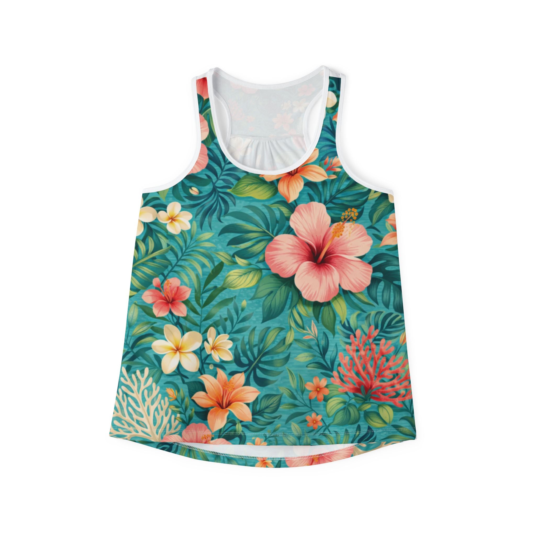 Tropical Floral Tank Top – Hibiscus All-Over Print