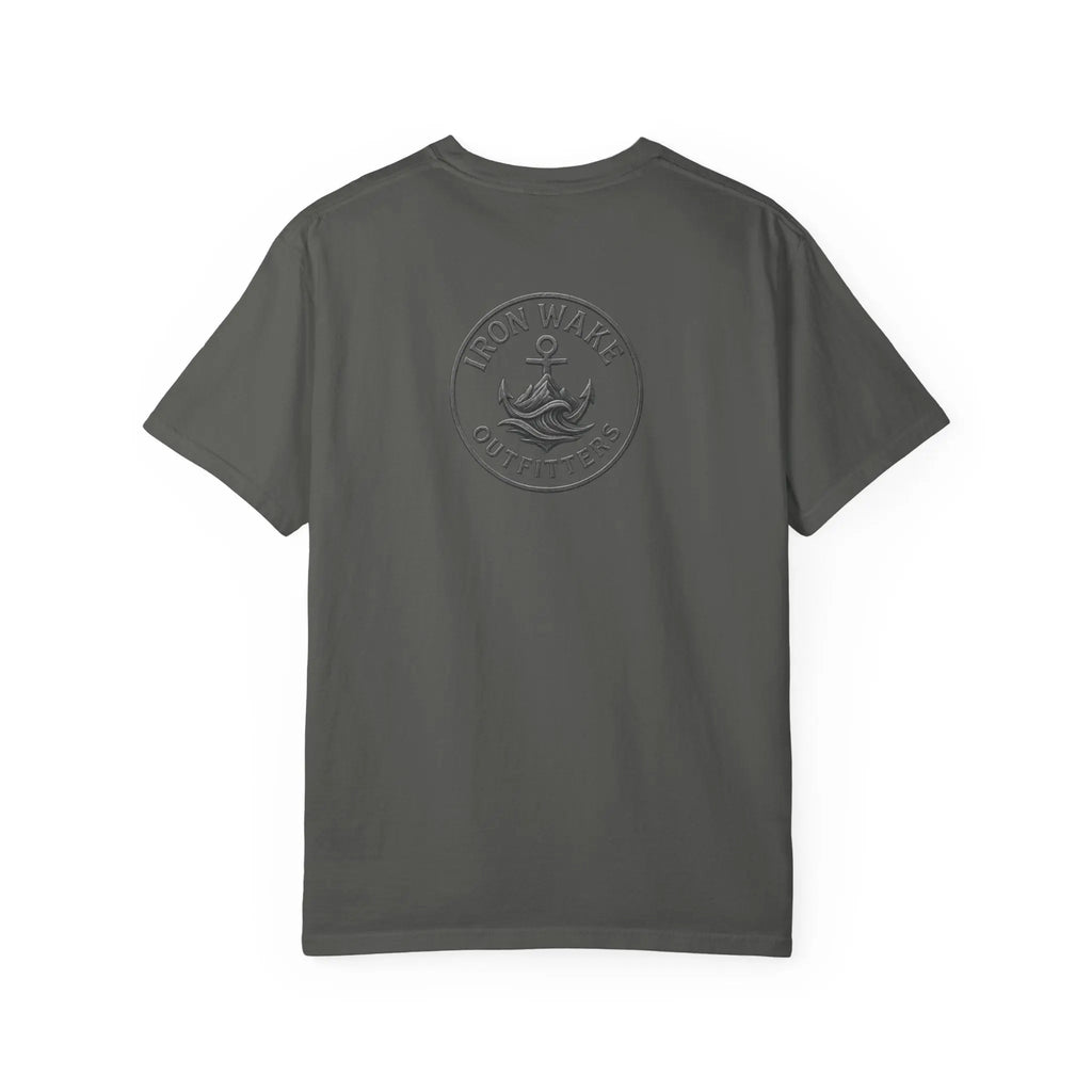 Anchor Logo T-Shirt — Iron Wake Outfitters Chest & Back Graphic Printify