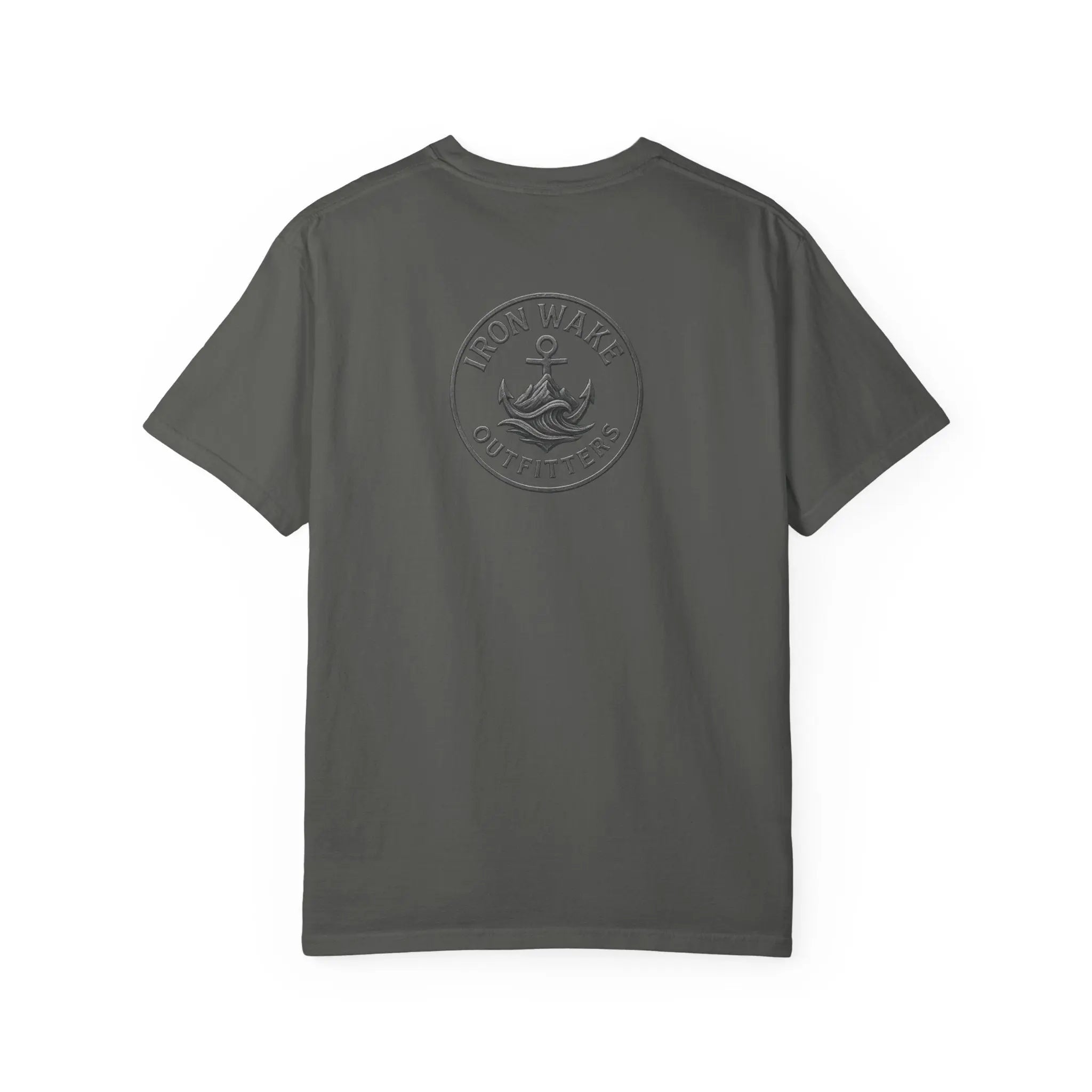 Anchor Logo T-Shirt — Iron Wake Outfitters Chest & Back Graphic Printify